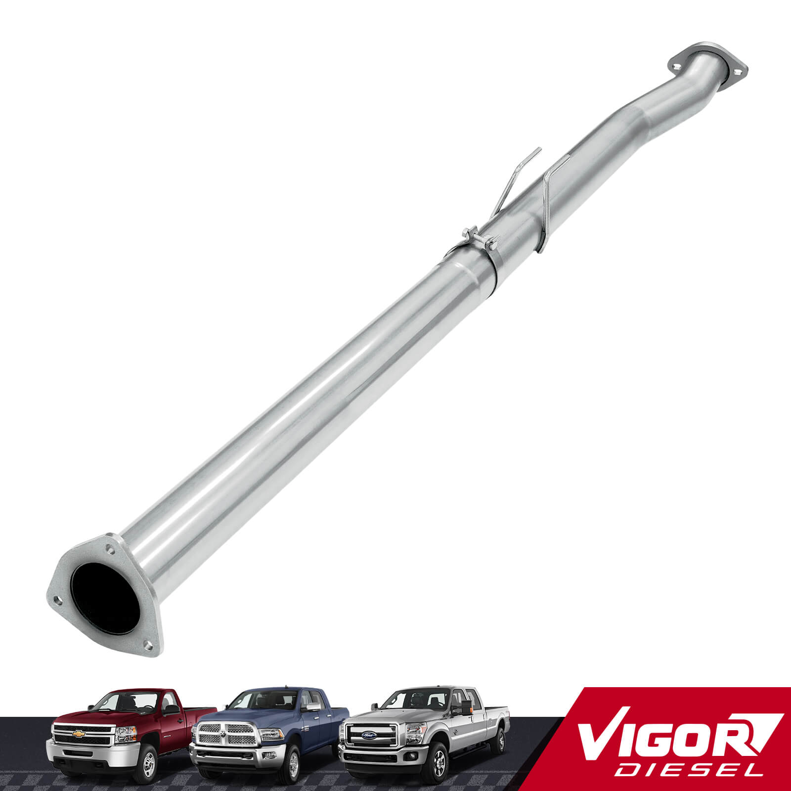 2011-2019 6.7L PowerStroke 4" CAT/DPF Delete Racepipe For F250/350 Super Duty 1