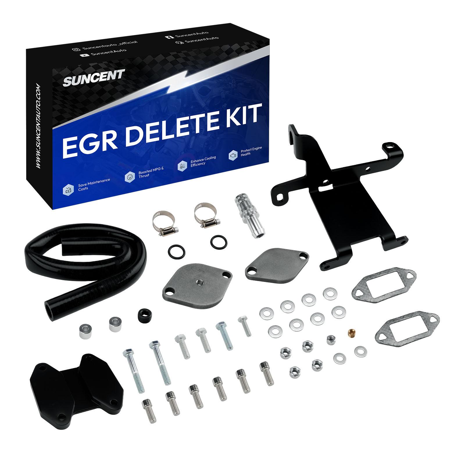 2009-2024 6.7L Cummins EGR Valve & Cooler Delete Kit (Black) for Dodge Ram 2500 3500 w/Block Off Plate 0