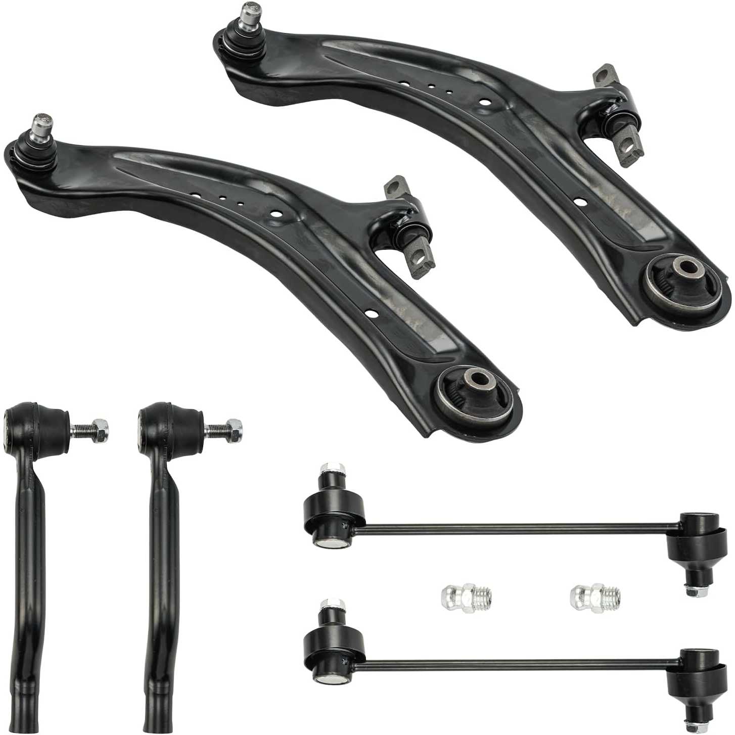 PHILTOP 6pcs Front Suspension Kit Fit for Nissan Rogue 2014-2019, Rogue Sport 2017-2019, 2 Lower Control Arms w/Ball Joints, 2 O