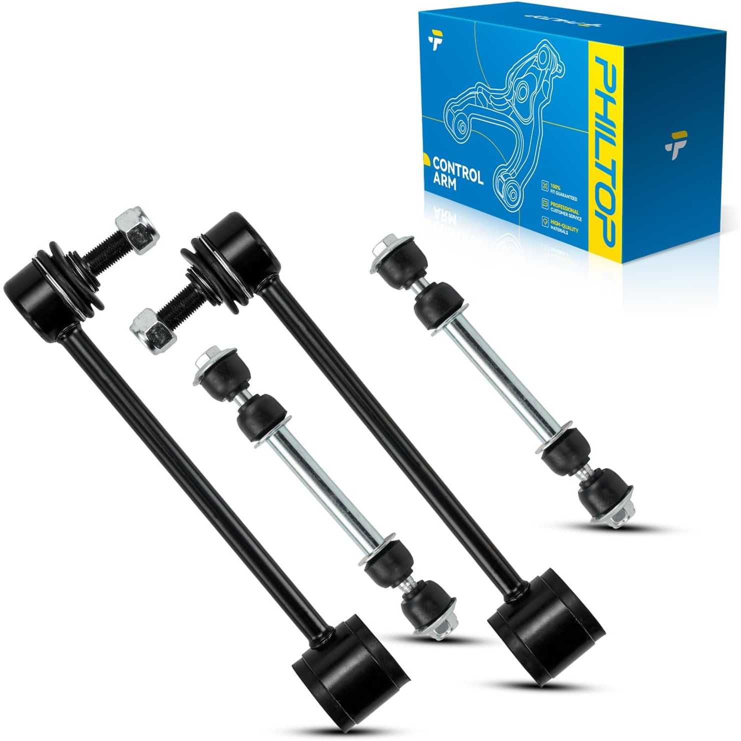PHILTOP Front Suspension Kit Rear Sway Stabilizer Bar Links Compatible with Chevy for GMC Suburban Yukon XL 1500 Avalanche Tahoe