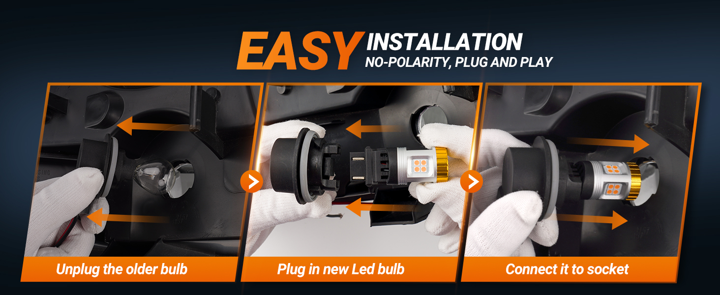 Sealight 3157 3156 3056 3057 4057 4157 LED Light Bulb Amber Yellow Turn Signal Marker Lights