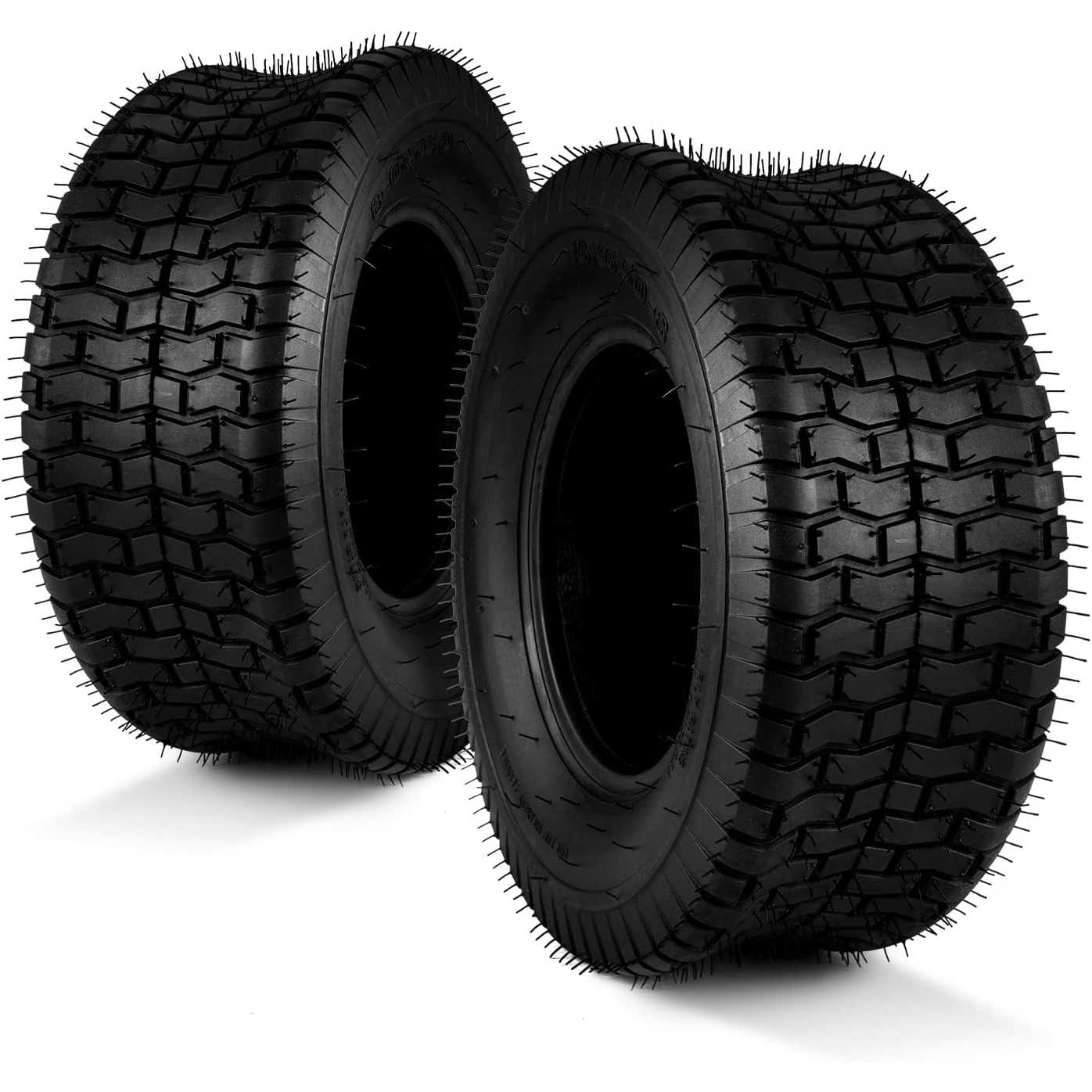 PHILTOP TURF TIRE, 16x6.5-8 Tires 4 Ply, 2x Turf Tires for John Deere Craftsman Husqvarna Riding Mowers Lawn Tractors
