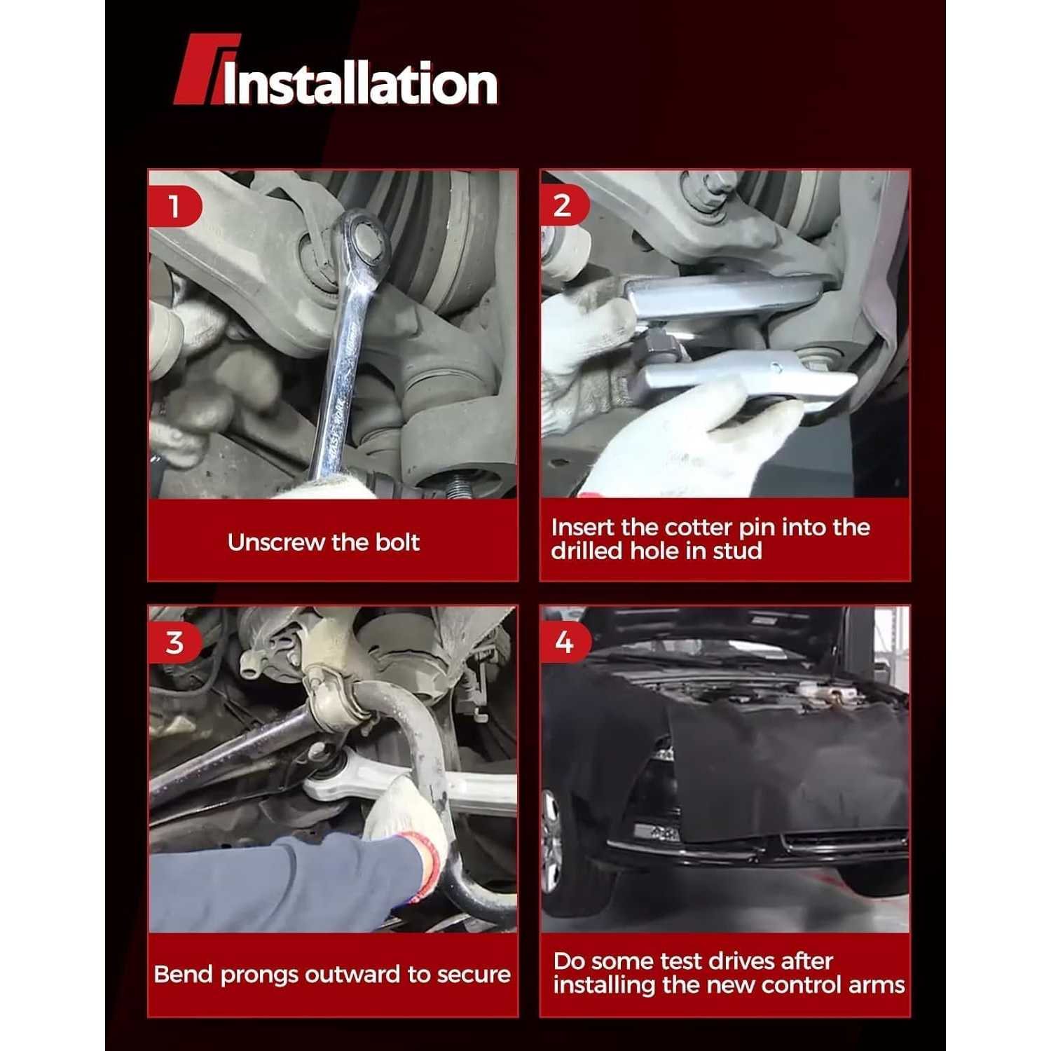 2008 Nissan Sentra Control Arms Kit 8PCS Torchbeam® 5