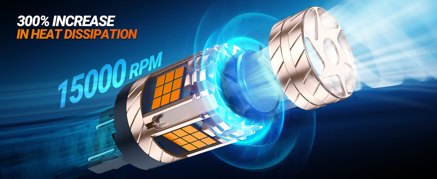 sealight 7443 7440 led bulb amber yellow