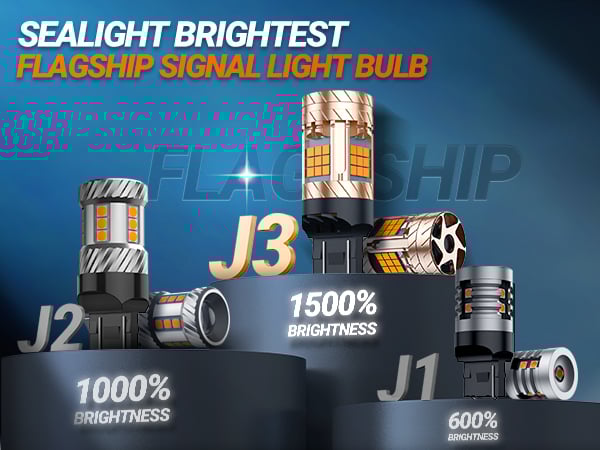 SEALIGHT SLJ3 7443/7440 Amber Yellow LED Turn Signal Blinker