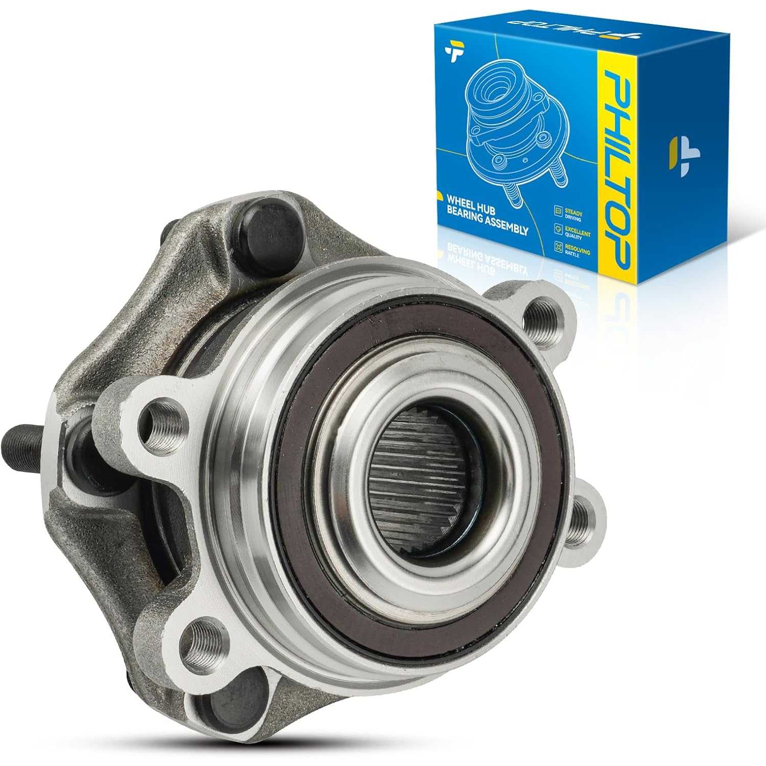 PHILTOP 513447 Front Wheel Hub Assembly Fit for Nissan Altima 2019-2023 Wheel Hub Bearings