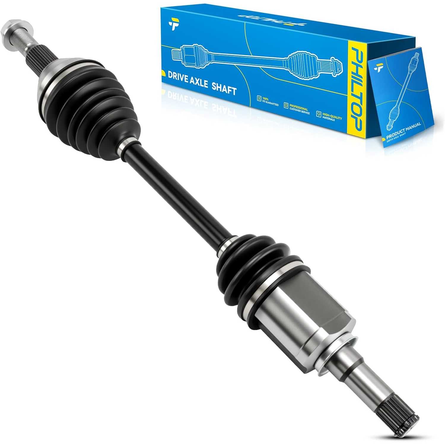PHILTOP Front Left CV Axle Shaft Assembly for 2009-2017 Chevrolet Traverse, 2007-2017 GMC Acadia, 2008-2014 Buick Enclave, 2007-