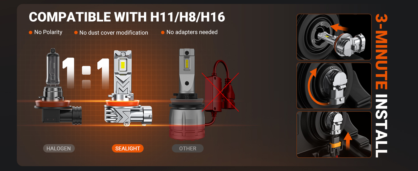 h8 light bulb