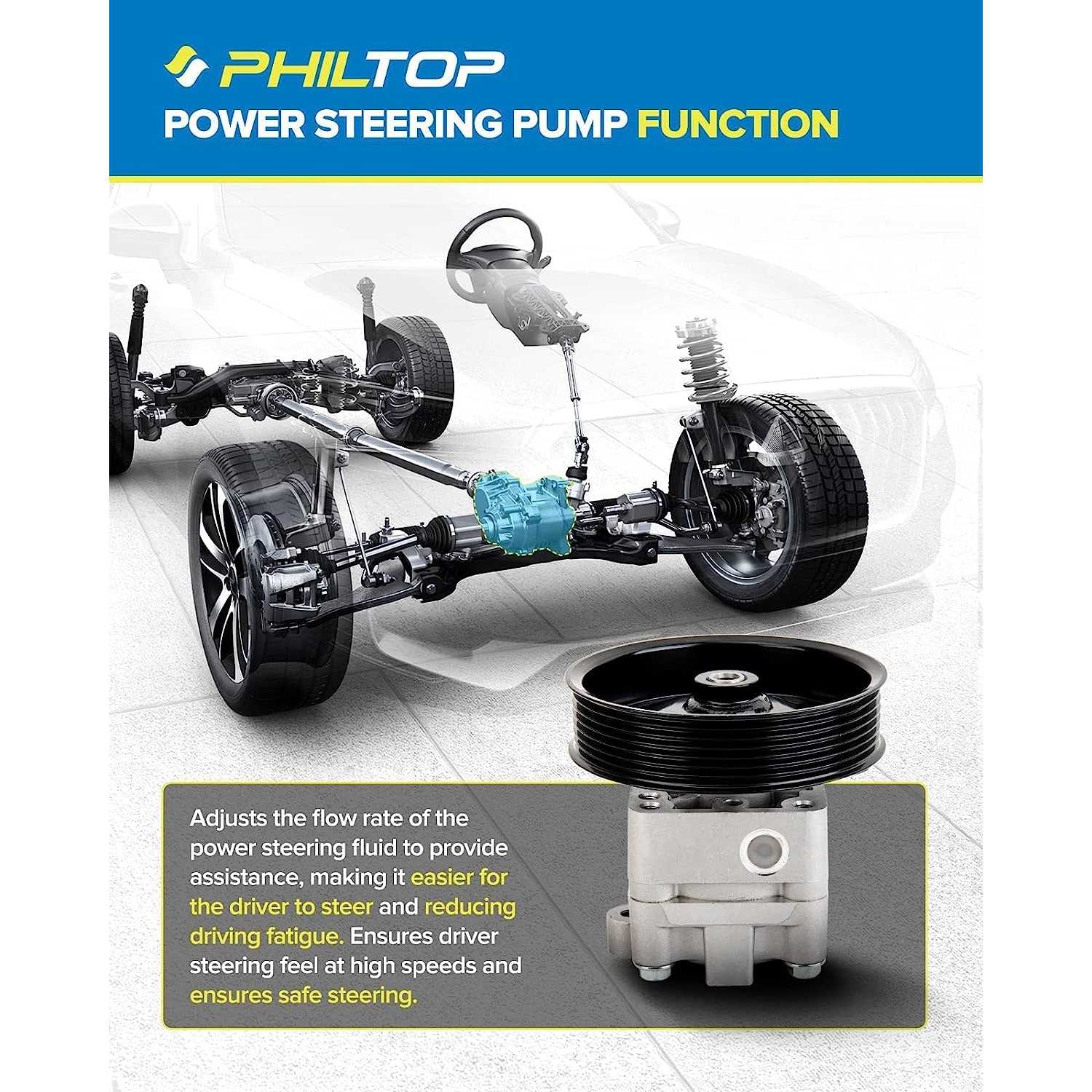 thumbnail image 2 of Power Steering Pump With Pulley For Nissan Altima 07-12, Maxima Murano 09-14 3.5L - C-HORSE 2 of 4