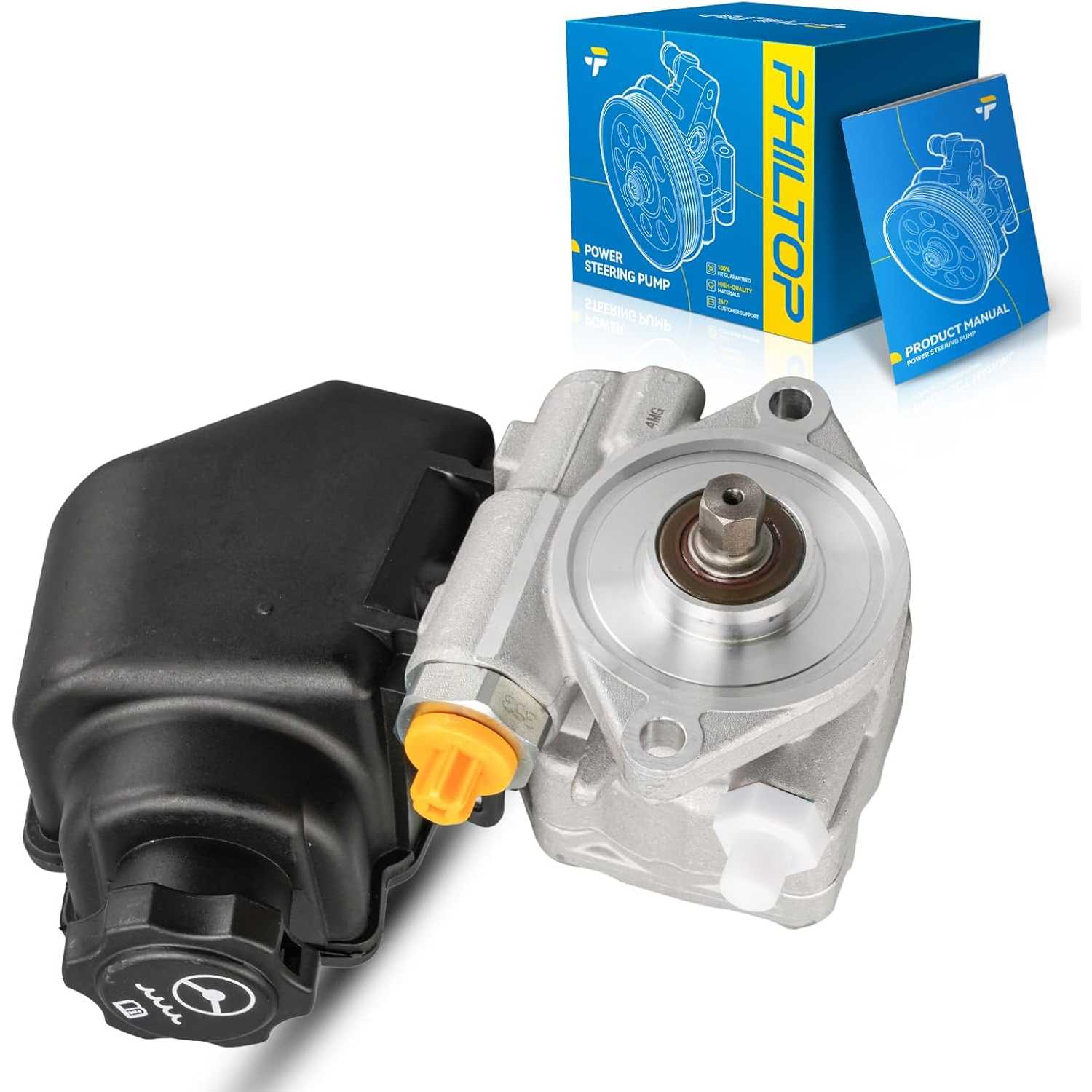 PHILTOP Power Steering Pump 215392, Fit for 2004-2006 2010-2011 9-3, 2003 2007-2009 9-3 2.0T, 2010 9-3X, Power Assist Pump with