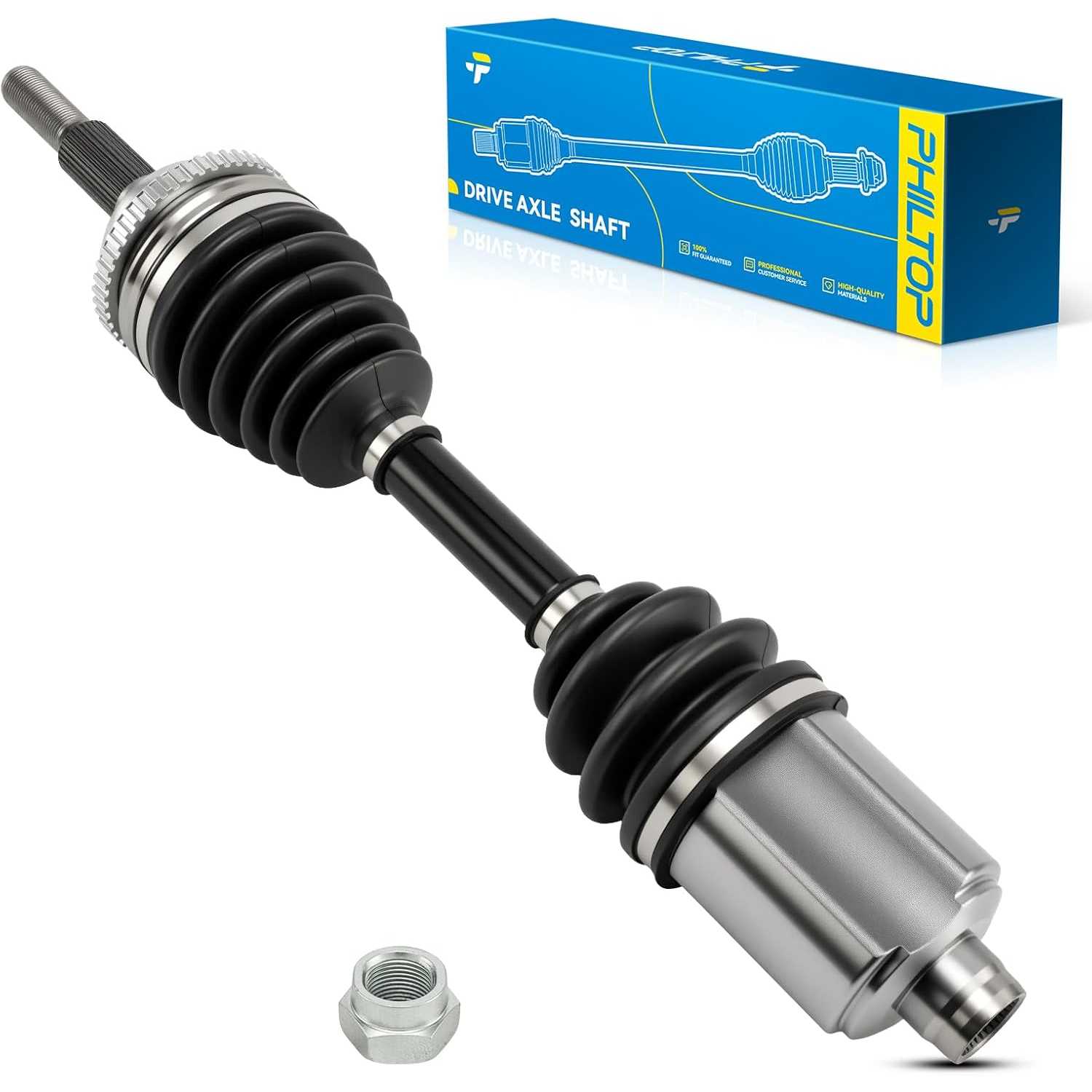 PHILTOP Front CV AXLE Fit for 1995 1996 1997 1998 1999 2000 2001 2002 2003 2004 2005 Chevrolet Cavalier/Pontiac Sunfire (Trans:A