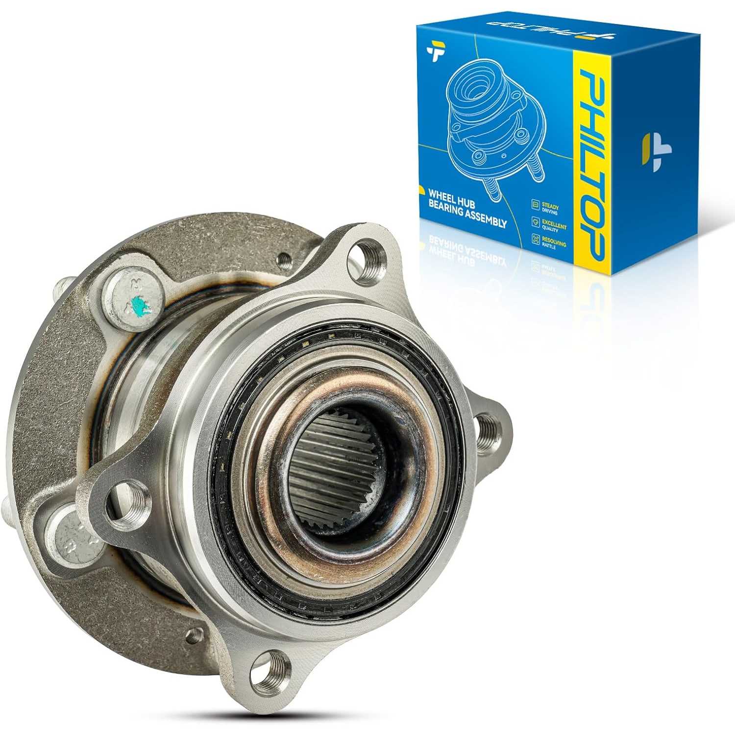 PHILTOP 1 PC 513374 Front Wheel Bearing Hub Assembly for 2015-2019 Hyundai Sonata, 2016-2021 Hyundai Tucson, 2017-2022 Kia Sport