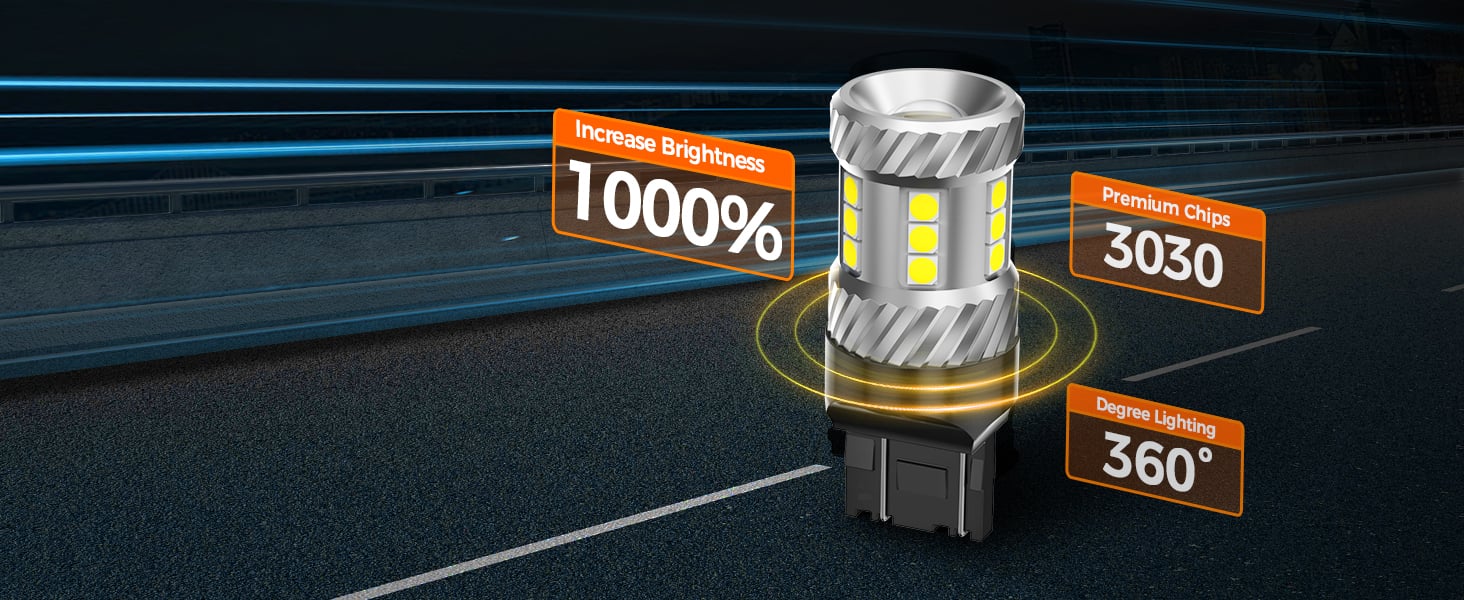 7443 7440 led bulb white reverse light bulb