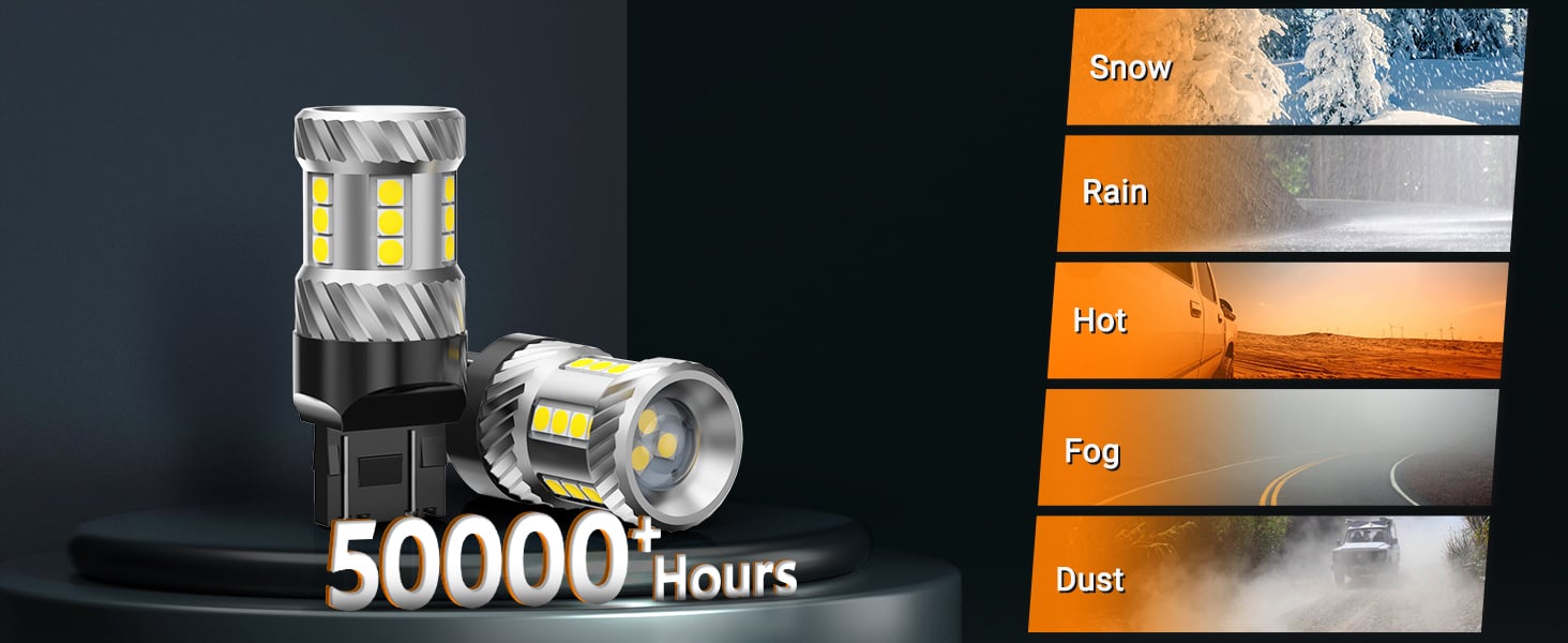 7443 7440 led bulb white reverse light bulb