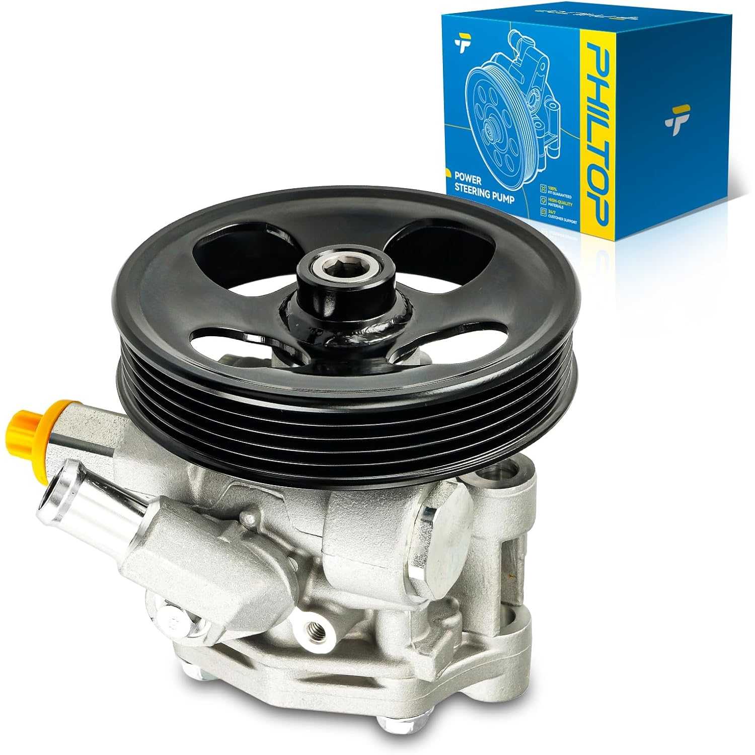PHILTOP 21-5328 Power Steering Pump Fit For 2002-2003 Impreza 2.0L, Power Steering Pump with Pulley