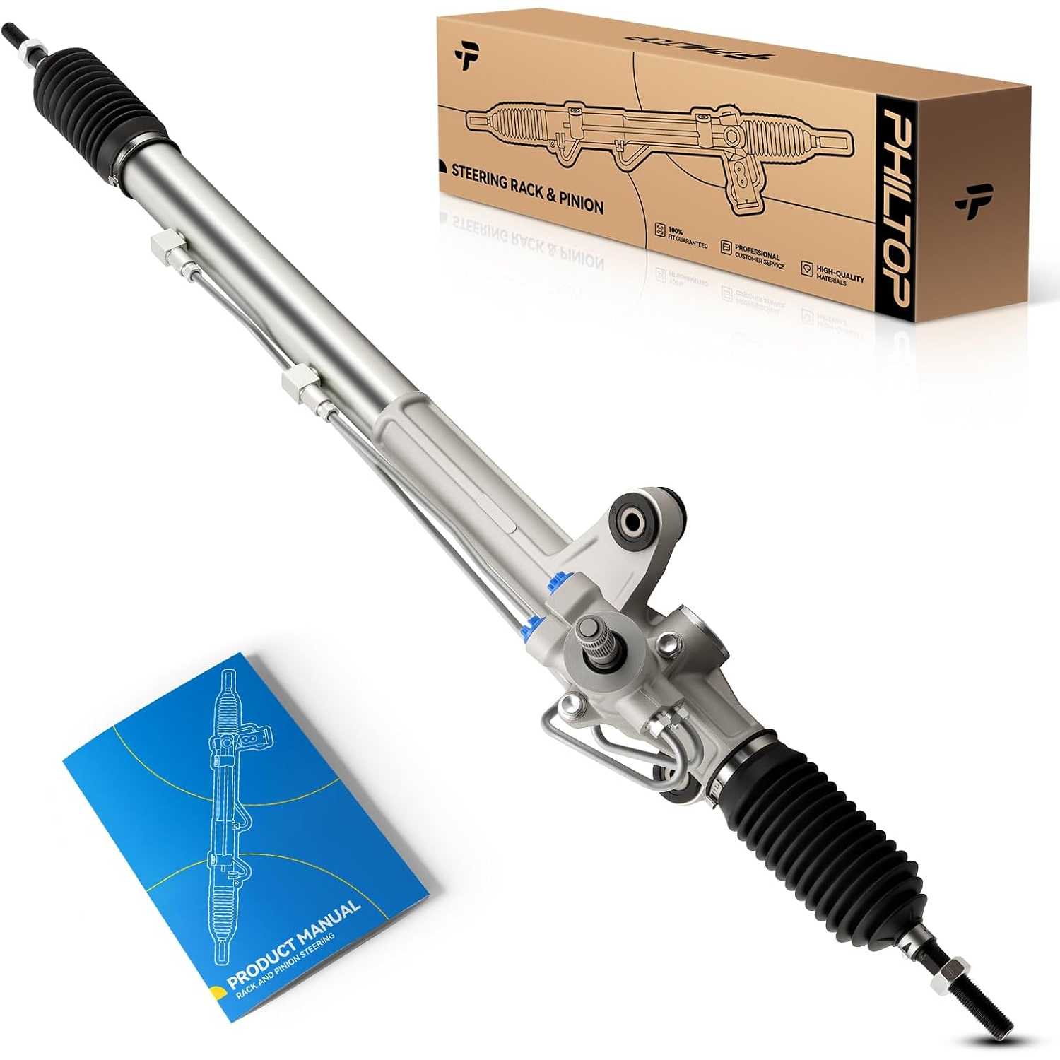 PHILTOP Hydraulic Power Steering Rack and Pinion Assembly Direct Fit 2003 2004 2005 Accord 3.0L Manual Replace No.26-2704