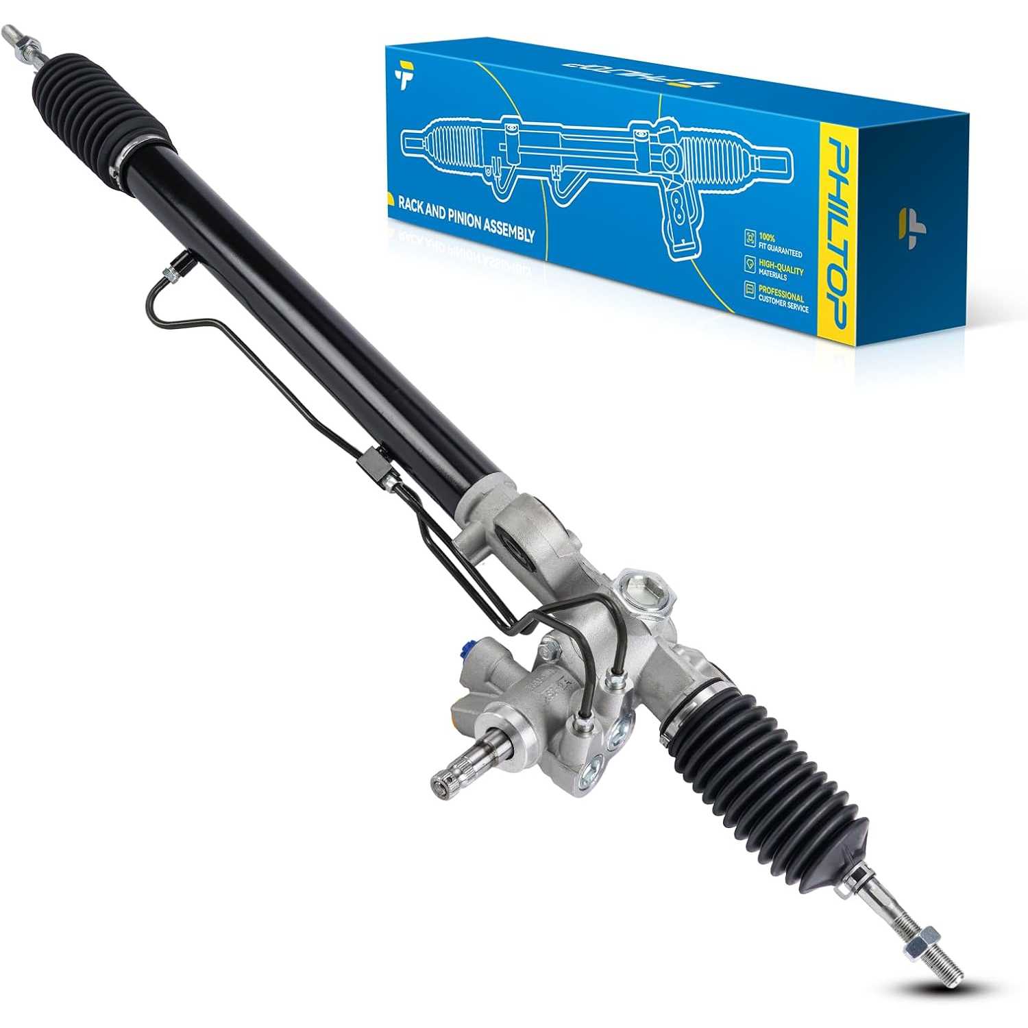 PHILTOP Power Steering Rack and Pinion Compatible with Honda Accord 2008 2009 2010 2011 2012 All Models, Hydraulic Rack and Pini