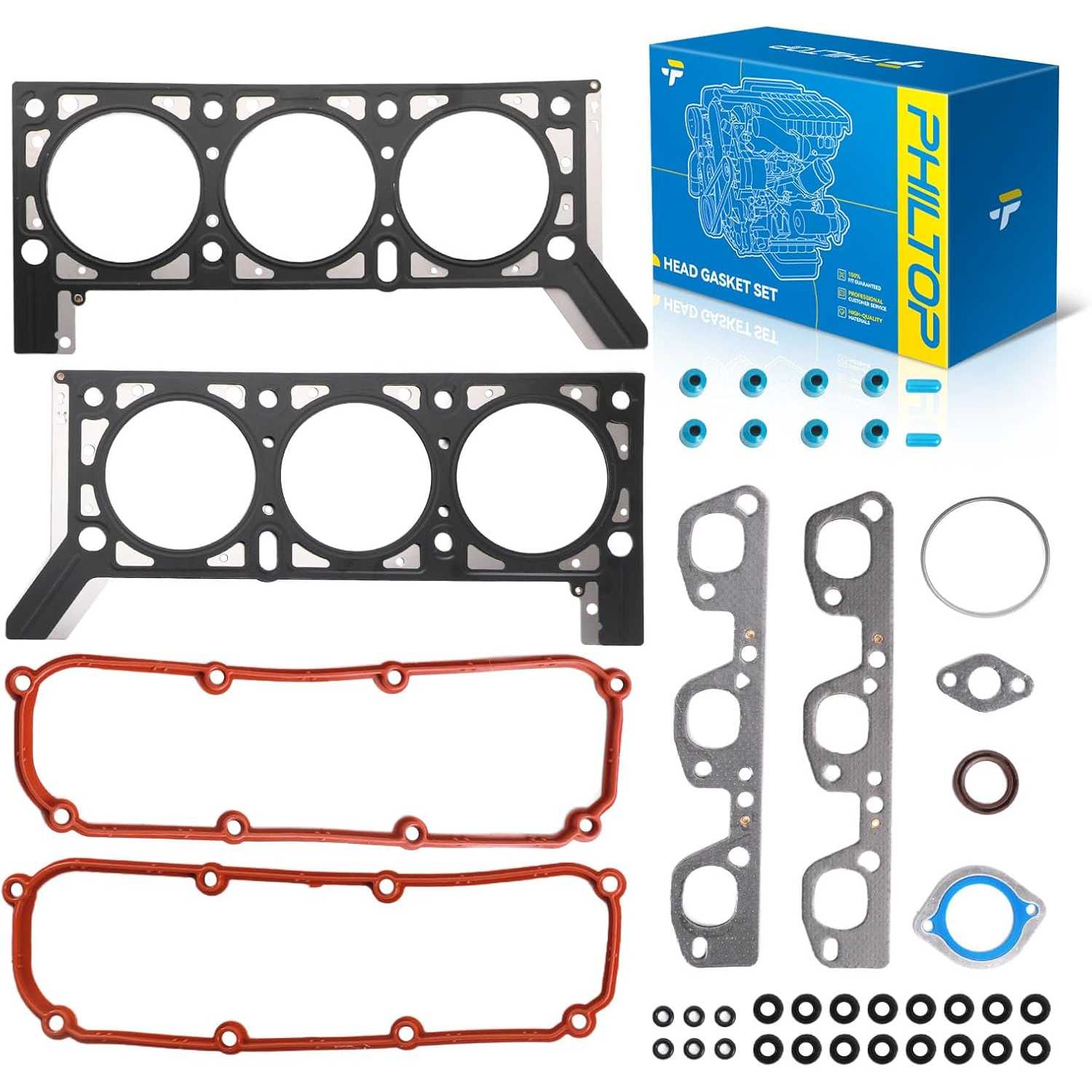 PHILTOP HS 26326 PT Head Gasket Set Fit for Jeep Wrangler 2007 2008 2009 2010 2011, Engine Cyliner Head Gasket Kit