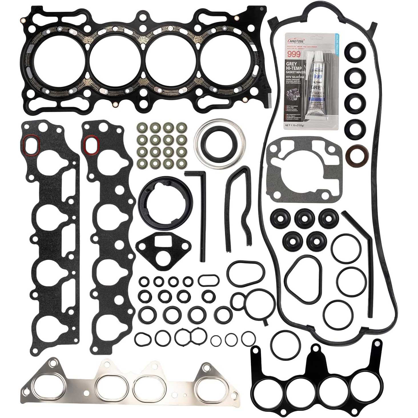 PHILTOP HS9915PT Head Gasket Set Compatible with Civic 1992-1995, Civic del Sol 1993-1995, 1.6L 1588CC 98Cu. in. l4 Gas SOHC, He