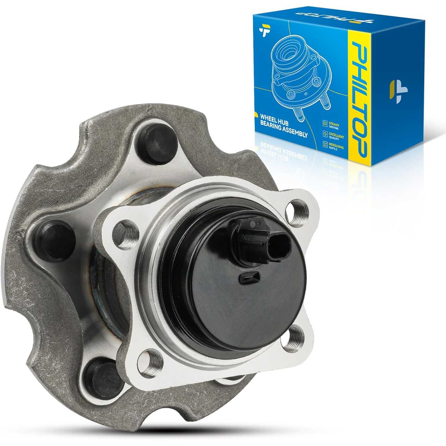 PHILTOP 512372 Rear Wheel Bearing Hub Assembly Fit for Toyota RAV4