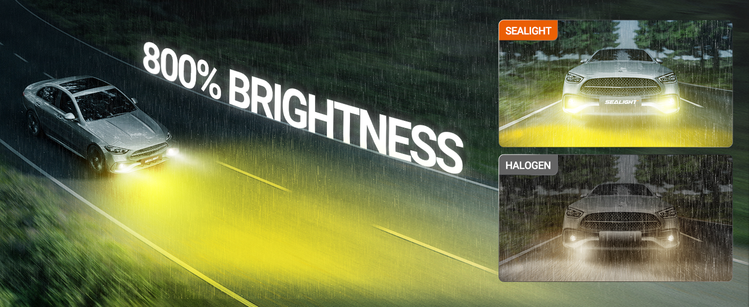 h8 yellow led fog lights