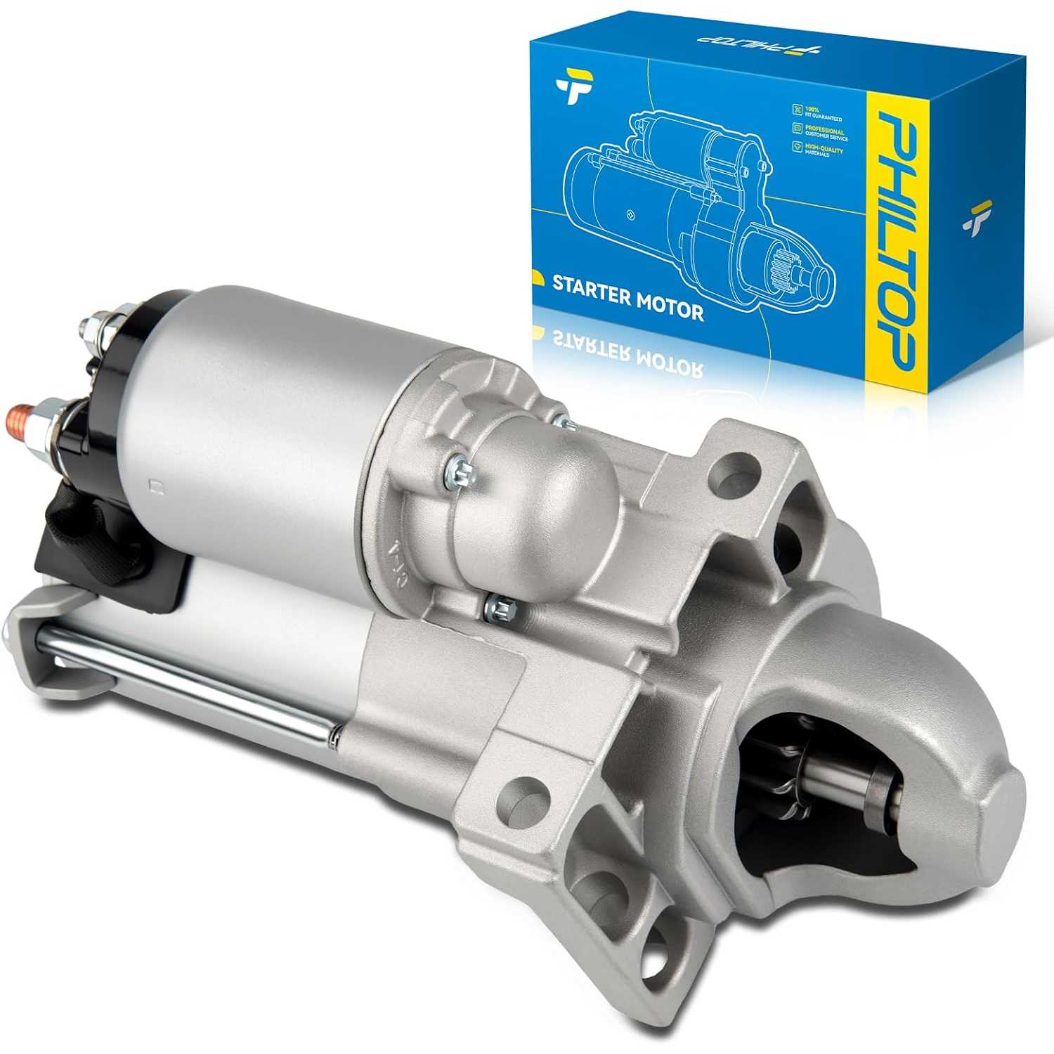 PHILTOP New Starter 6494N Replacement for Chevrolet,GMC for Cadillac,Buick for Saab,Isuzu for Silverado/Sierra 1500, Tahoe, Yuko
