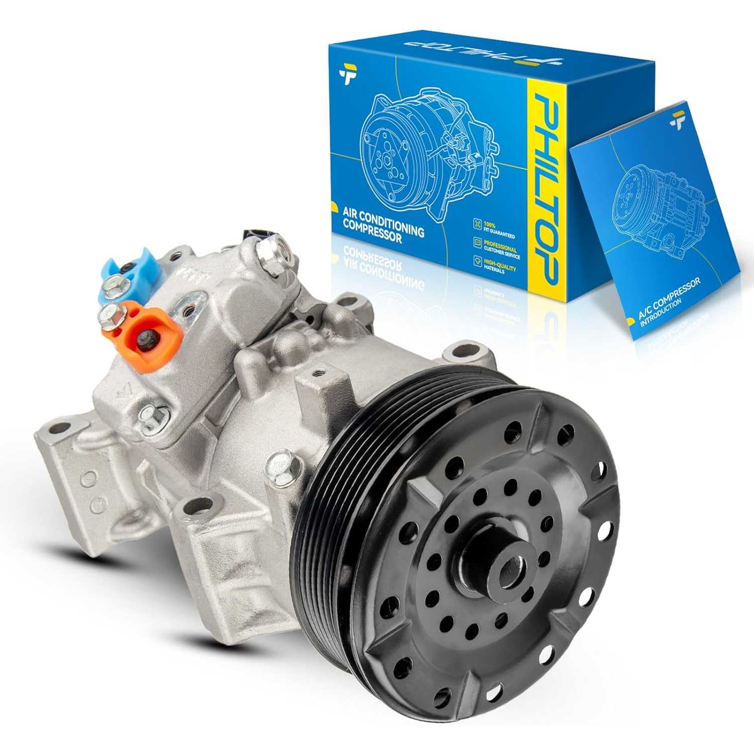 PHILTOP 68328 67328 Air Conditioning Compressor for Corolla 2009-2010 1.8L, xD 2008-2014, Matrix 2009-2010 2012 1.8L, A/C Compre