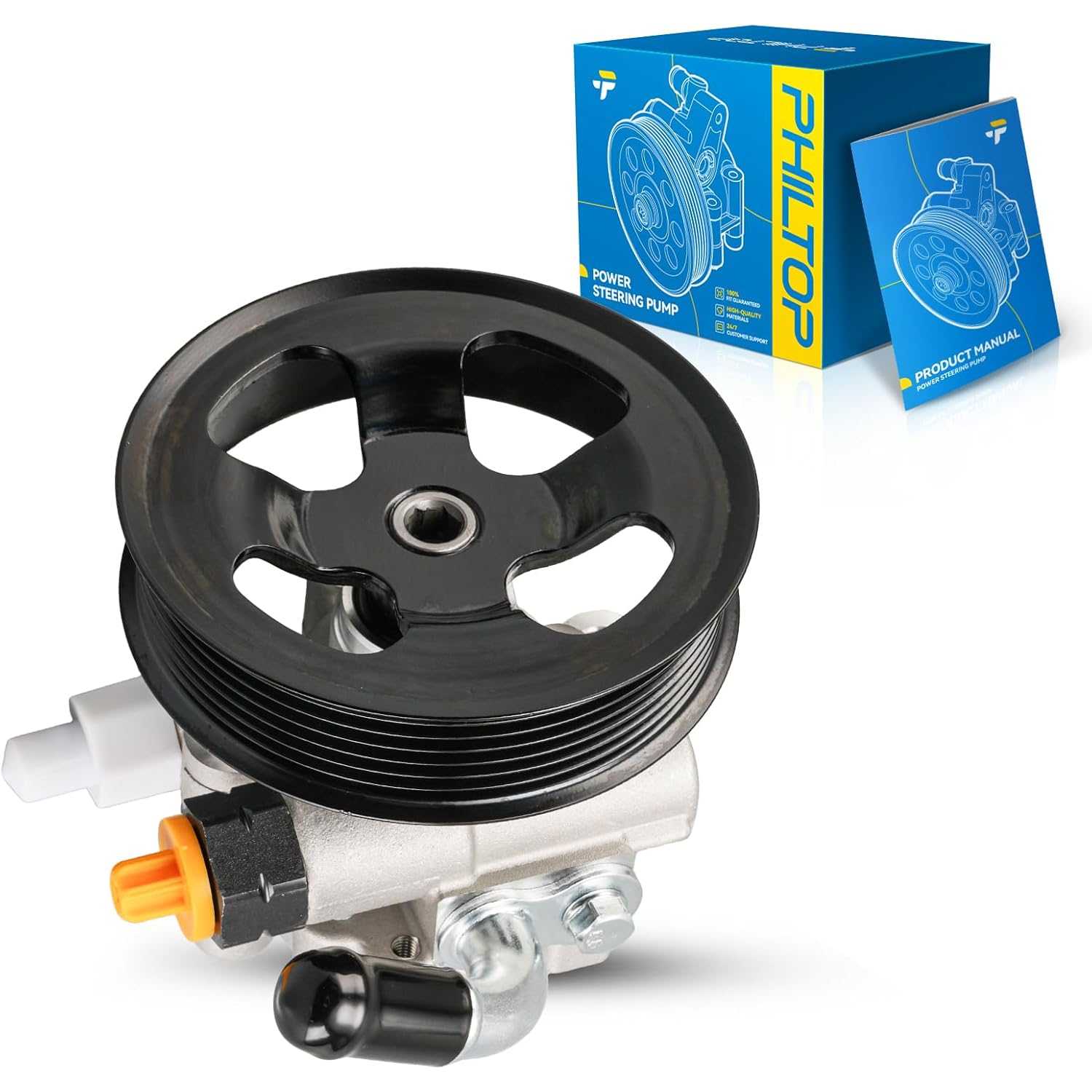 PHILTOP Power Steering Pump Pulley Replacement 215446, Fit for 2005-2010 tC, Replace # 215446、4431020870、4431021050