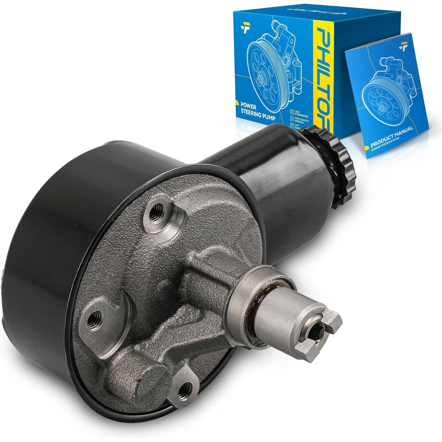PHILTOP Power Steering Pump 20-8001, for 1994-1996 Ram 2500/Ram 3500 DIESEL, 1991-1993 W250/D250/D350 DIESEL, 1990-1993 W350 DIE