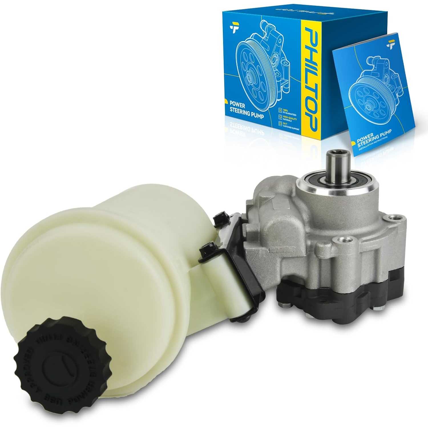 PHILTOP 961008R Power Steering Pump with Reservoir, Fit for 2003-2010 Ram 2500 4.7/5.7/5.9/6.7/8.0L; Ram 3500, 2008 Ram 1500 5.7