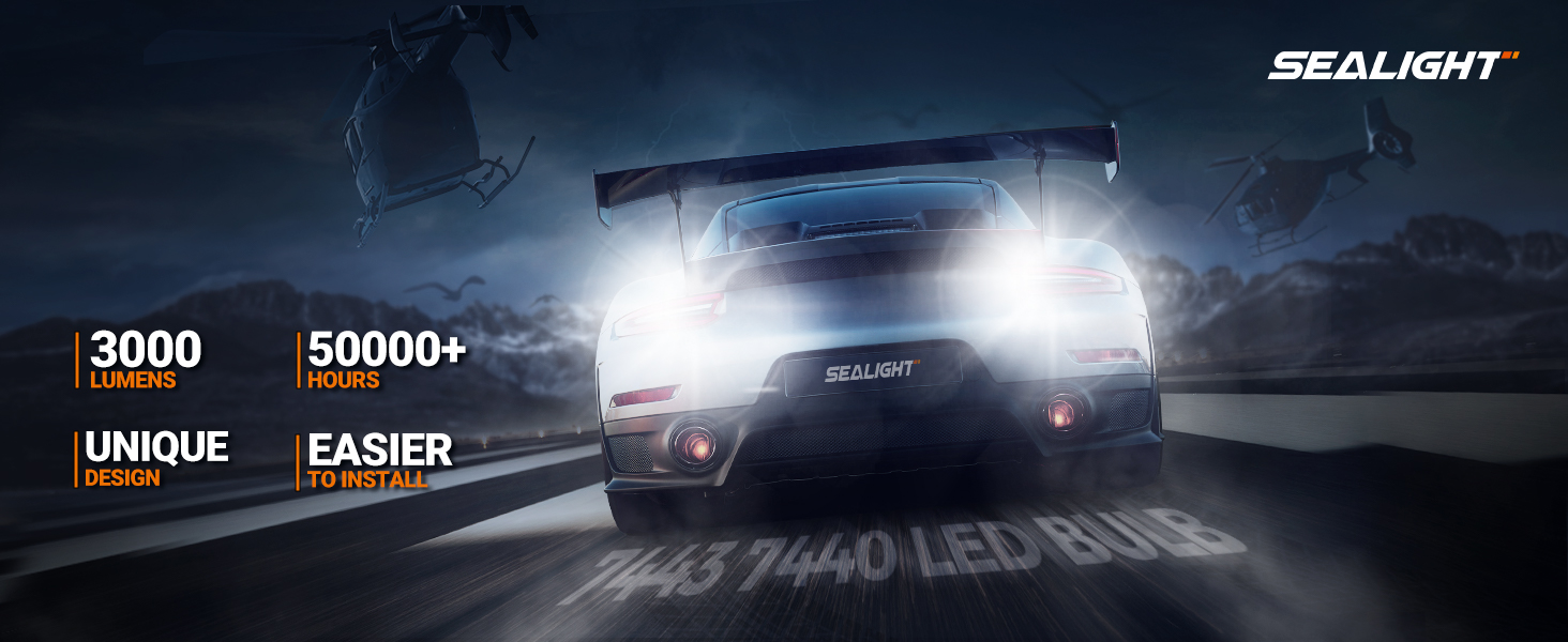 SEALIGHT 7443 led bulb white led reverse lights bulbs brake backup bulb 7441 7444 T20 992 W21W