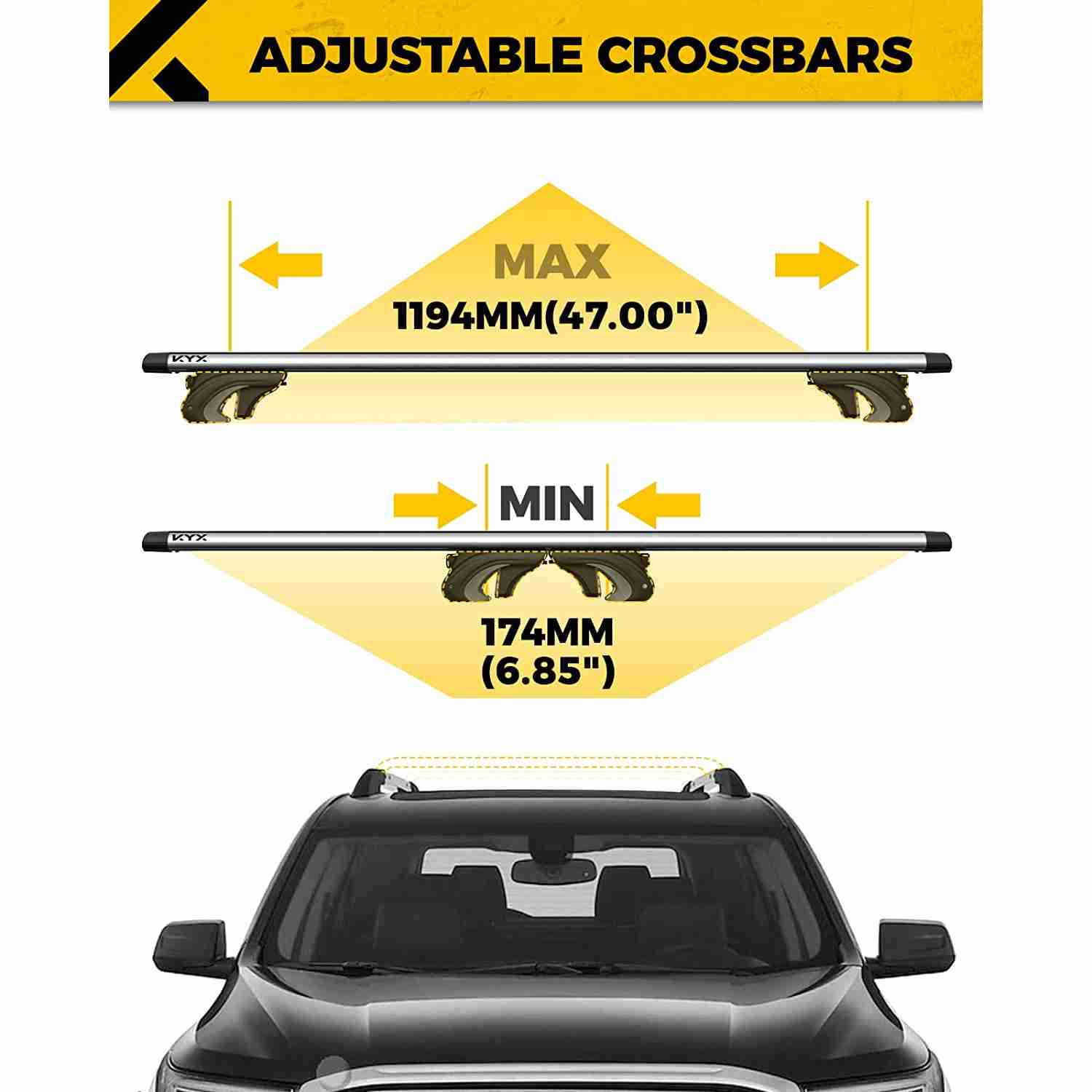 Suncent® 56" Universal Roof Rack Cross Bars 6