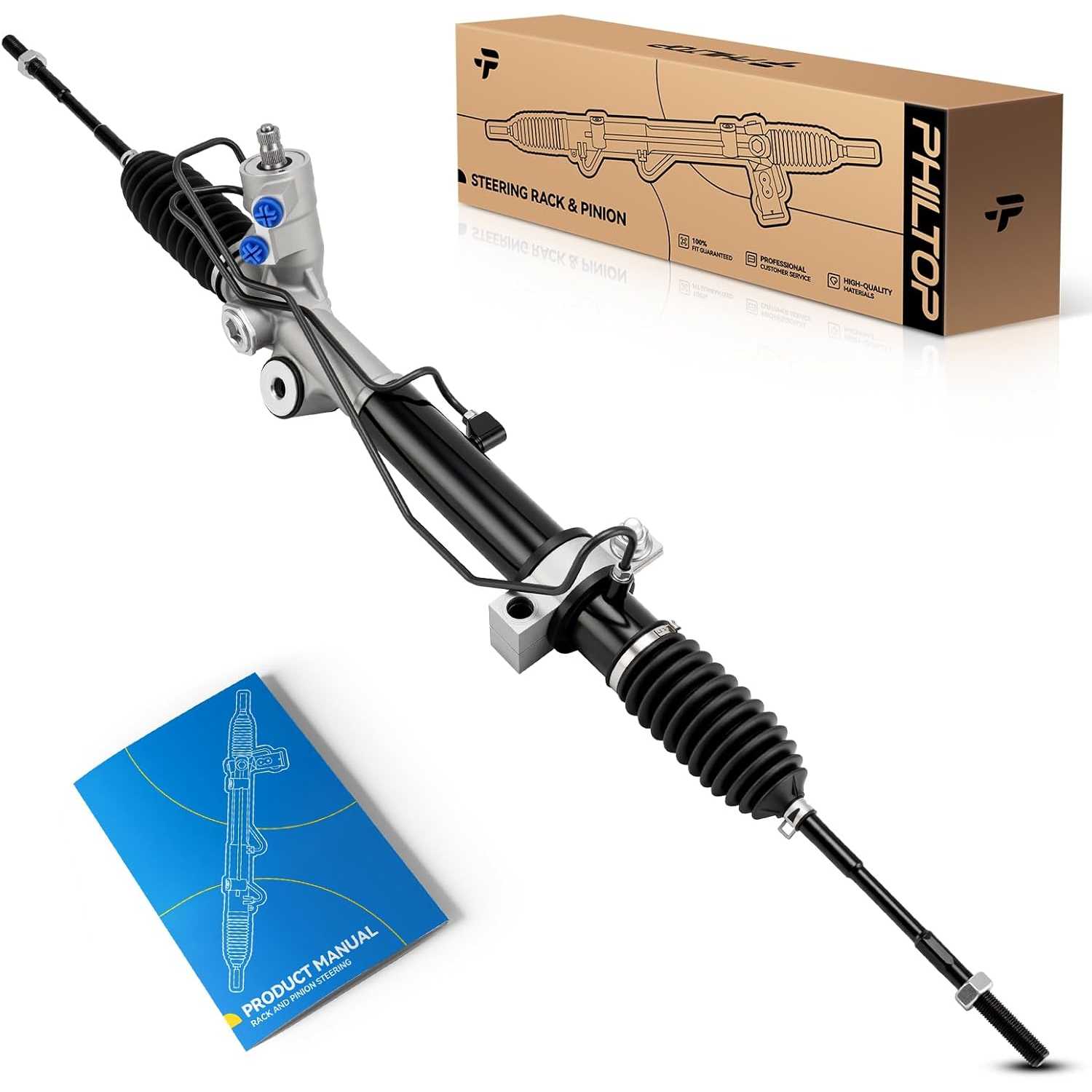 PHILTOP Power Steering Rack and Pinion Compatible with Nissan Murano 2005 2006 2007 3.5L AWD, Hydraulic Rack and Pinion Replace