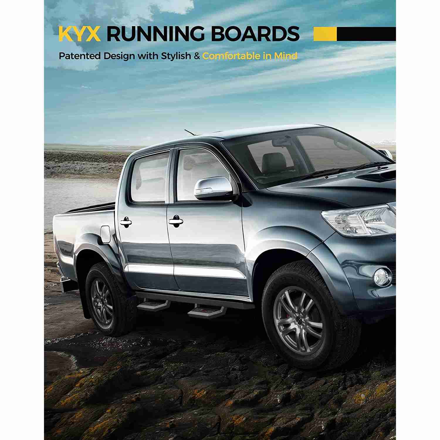 KYX® Running Boards for 2023 Ford F-350 Super Duty Crew Cab 6