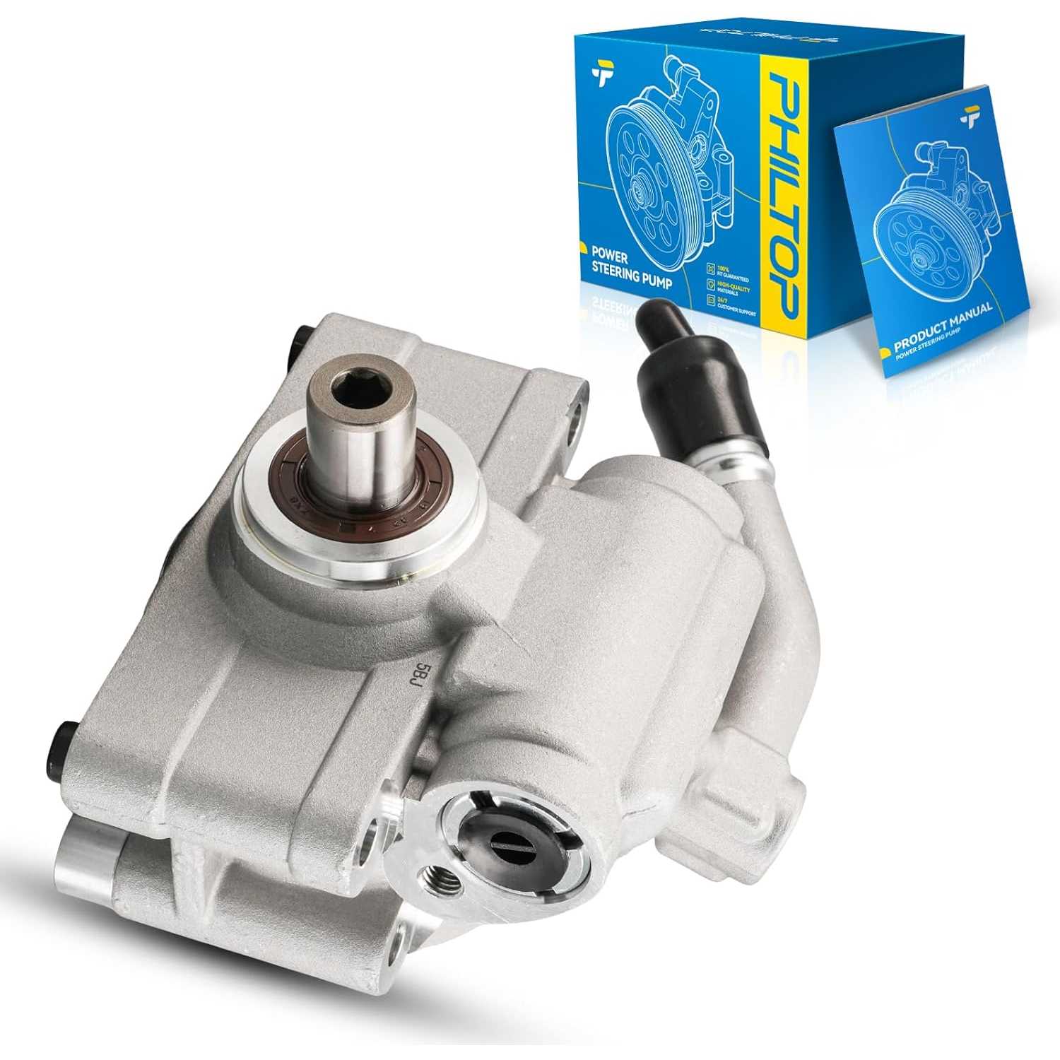 PHILTOP Power Steering Pump 205202, Fit for 2011-2016 F-250 Super Duty 6.2L, 2011-2016 F-350 Super Duty 6.2L, Power Assist Pump