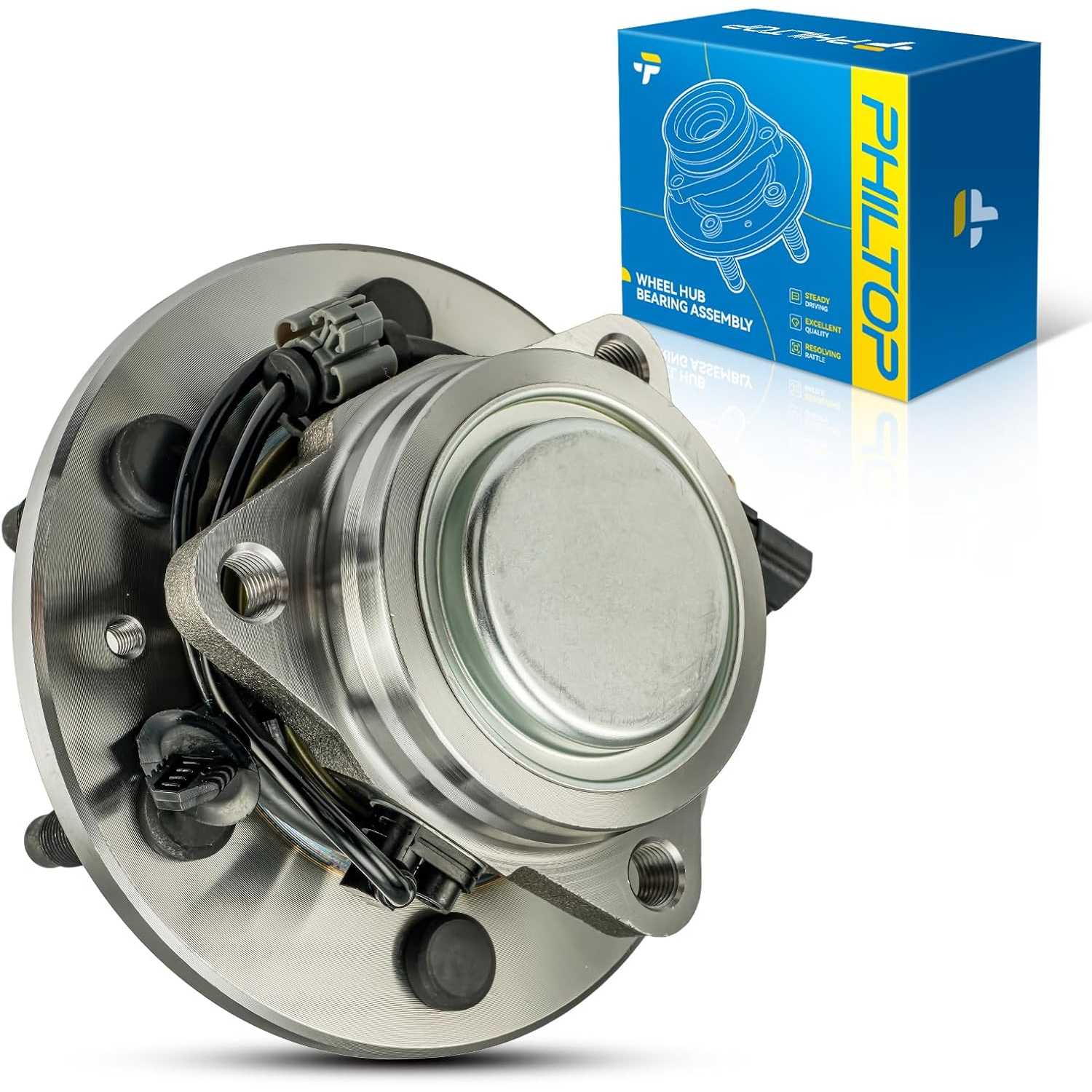 PHILTOP 1 PC 515159 Front Wheel Bearing Hub Assembly for 2014-2018 Chevrolet Silverado 1500, 2015-2020 Chevrolet Tahoe, 14-18 GM