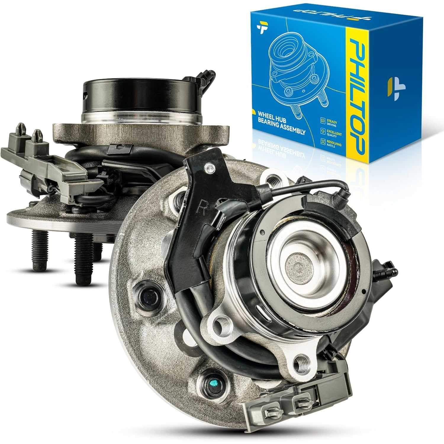PHILTOP 515106/515107 RWD/4WD Front Wheel Bearing Fit for 2004-2008 Chevy Colorado, 2006-2008 GMC Canyon, 2007-2008 Isuzu i-290,