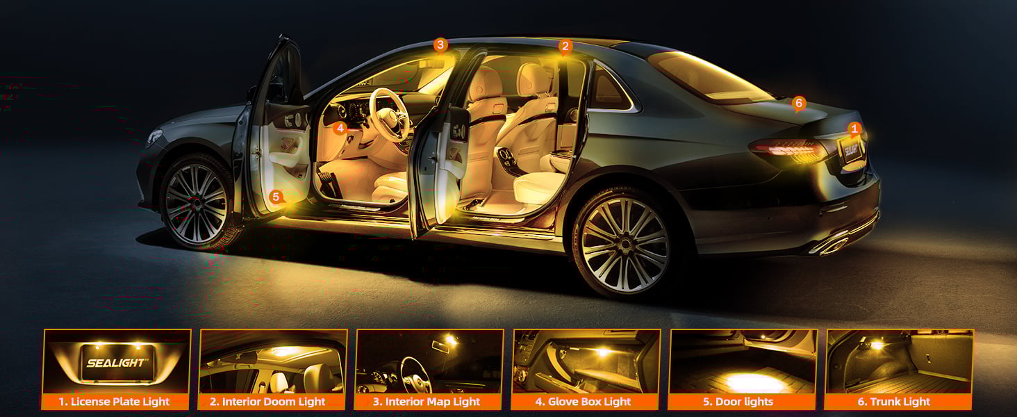 sealight 194 168 w5w led bulb