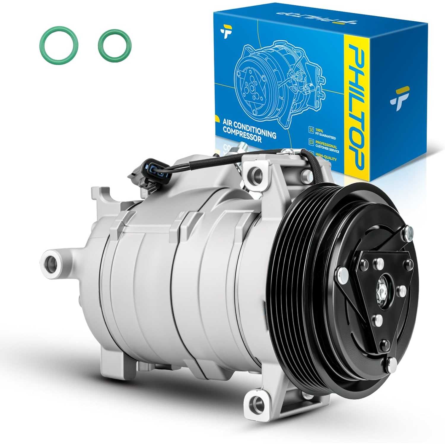 PHILTOP A/C Compressor 98389 Replacement for Dodge Charger/Challenger (07-10), Magnum (07-08); Replacement for Chrysler 300 (07-