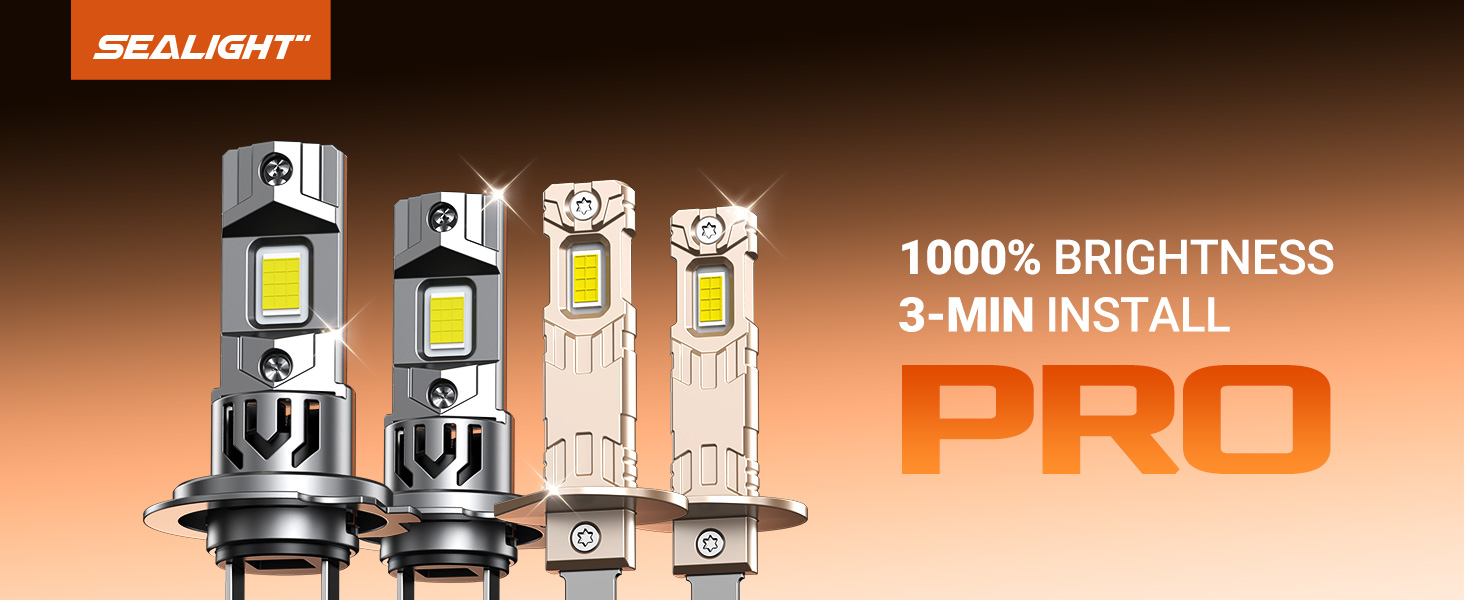 h1 h7 led headlight bulb combo