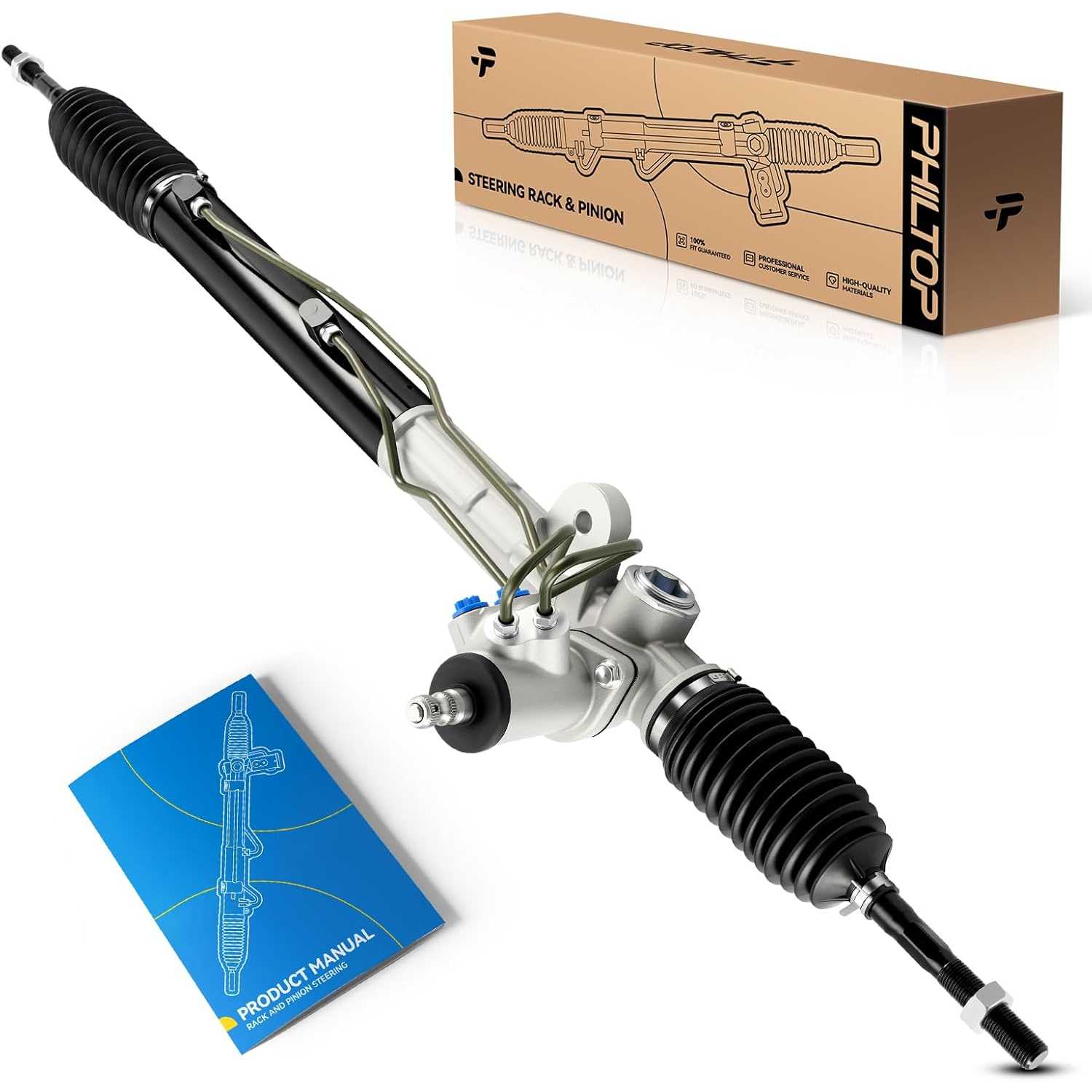 PHILTOP Power Steering Rack and Pinion Compatible with Hyundai Santa Fe 2001 2002 2003 2004 2005 2006 All Models, Hydraulic Rack