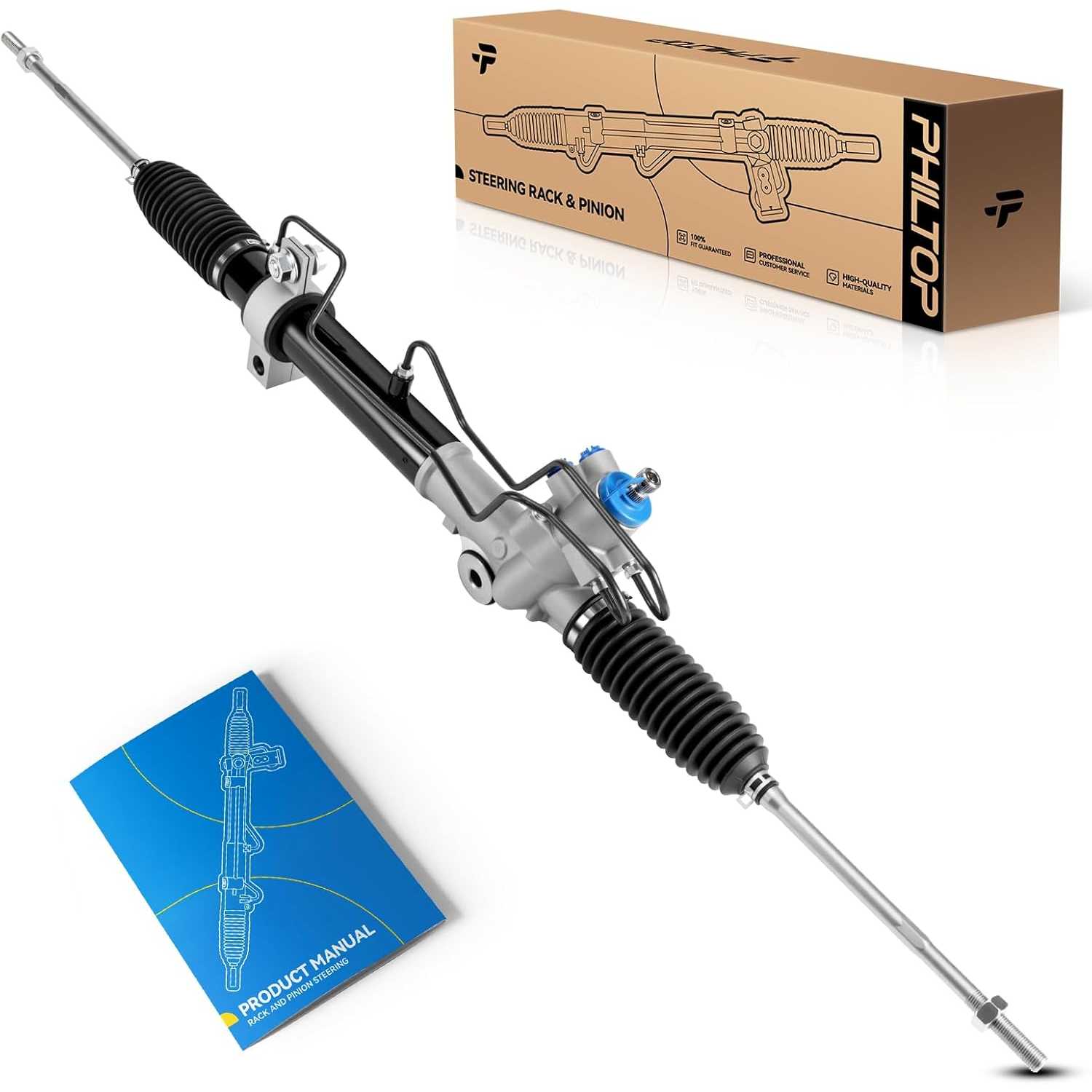 PHILTOP Power Steering Rack and Pinion Compatible with Nissan Altima 2002-2006 2.5L, Hydraulic Rack and Pinion Replace 26-3013