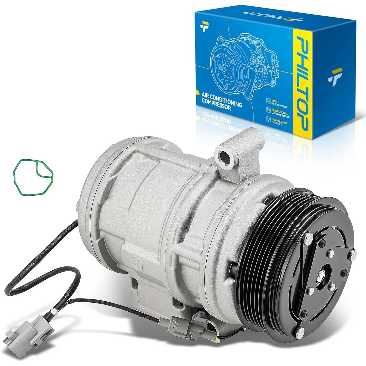 PHILTOP 78397 Air Conditioner AC Compressor with Clutch