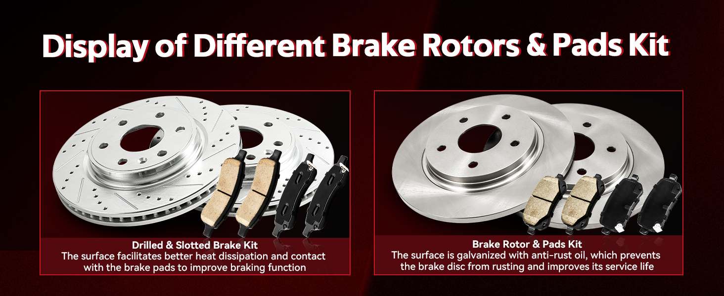 brake rotors and pads kit