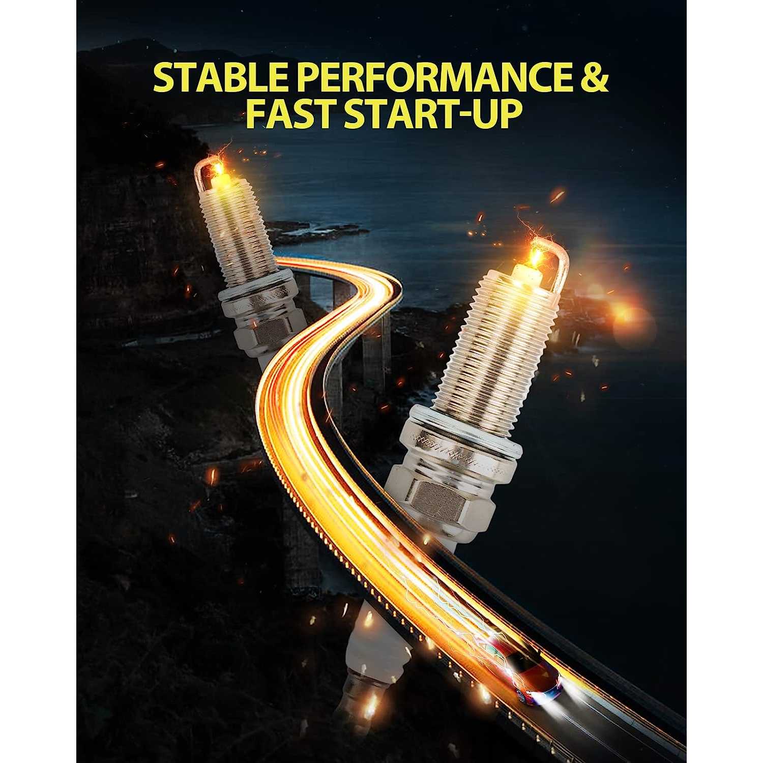 PHILTOP® 6176 Double Iridium Spark Plugs 6PCS for 2015 Toyota Venza 4