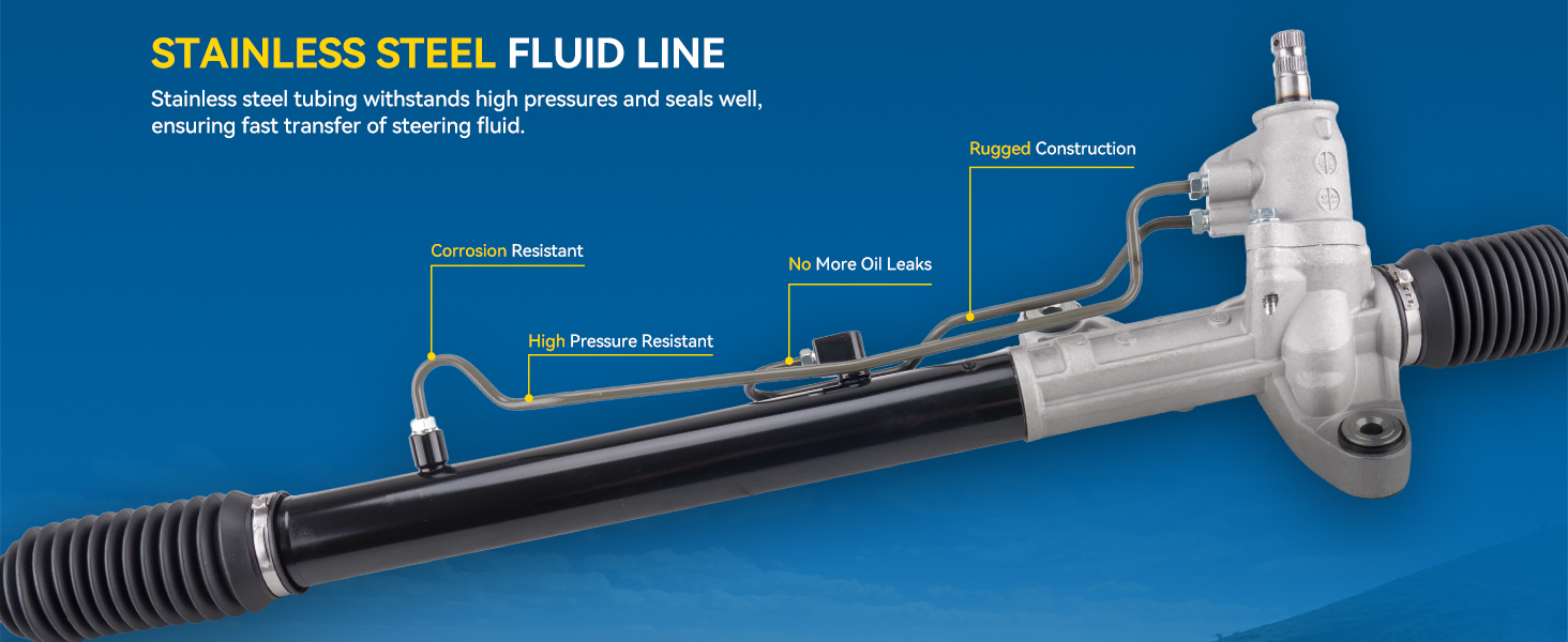 POWER STEERING RACK AND PINION ASSEMBLY