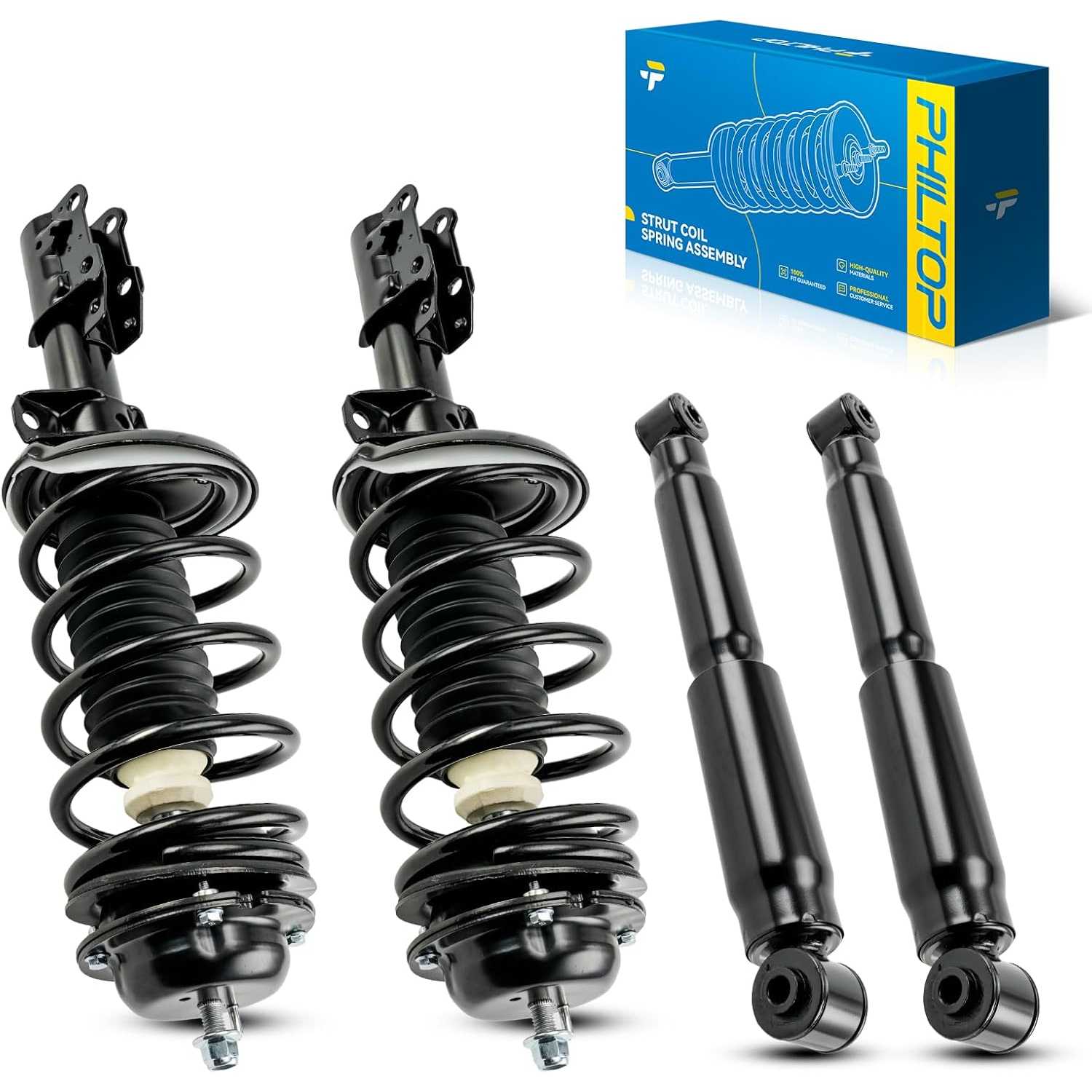 PHILTOP Front Rear Struts And Shocks Complete Assembly 172203 5668 For 2003 2004 2005 2006 2007 Saturn Ion