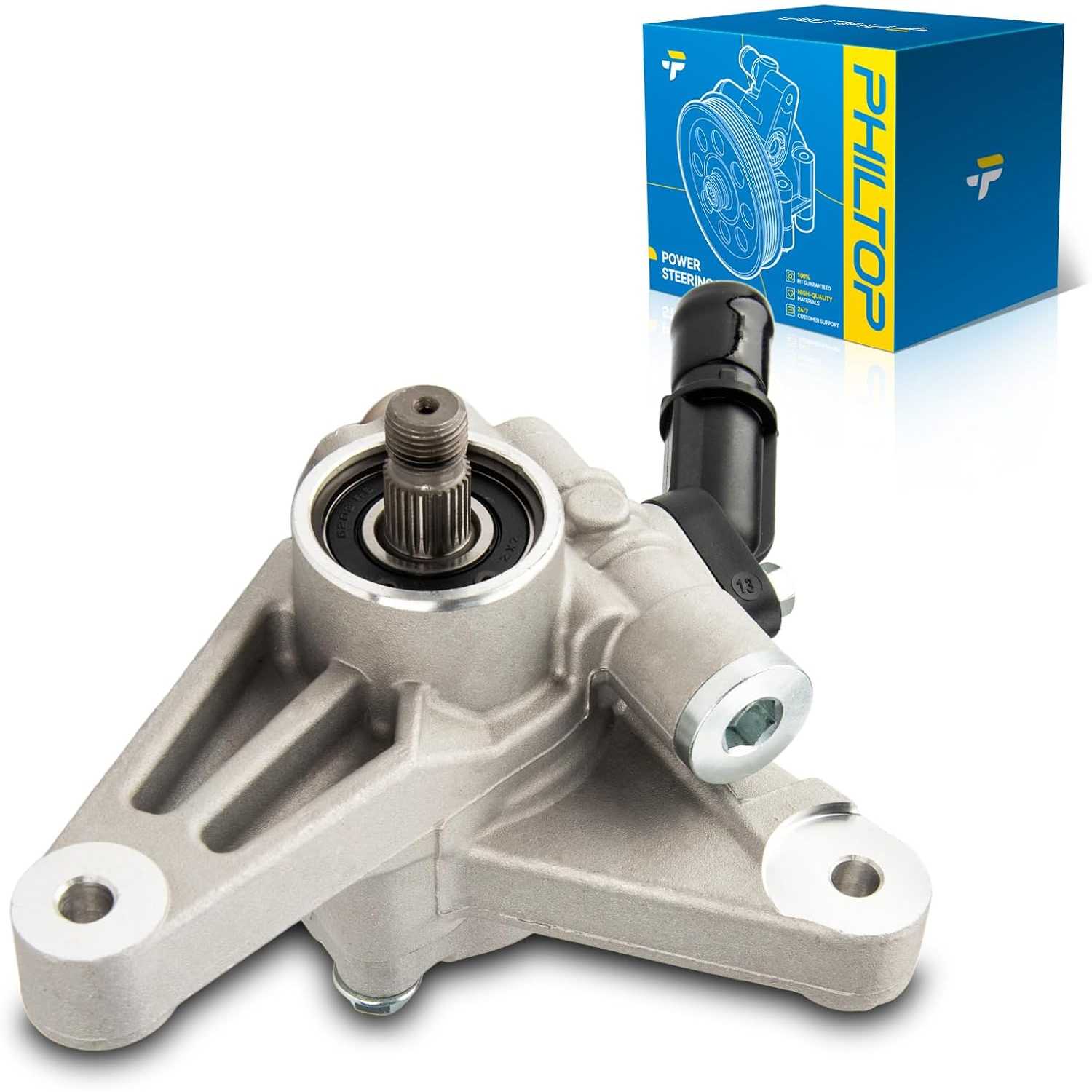 PHILTOP Power Steering Pump 965442, Fit for 2003-2007 Accord 3.0L, 2003-2006 MDX, Power Assist Pump