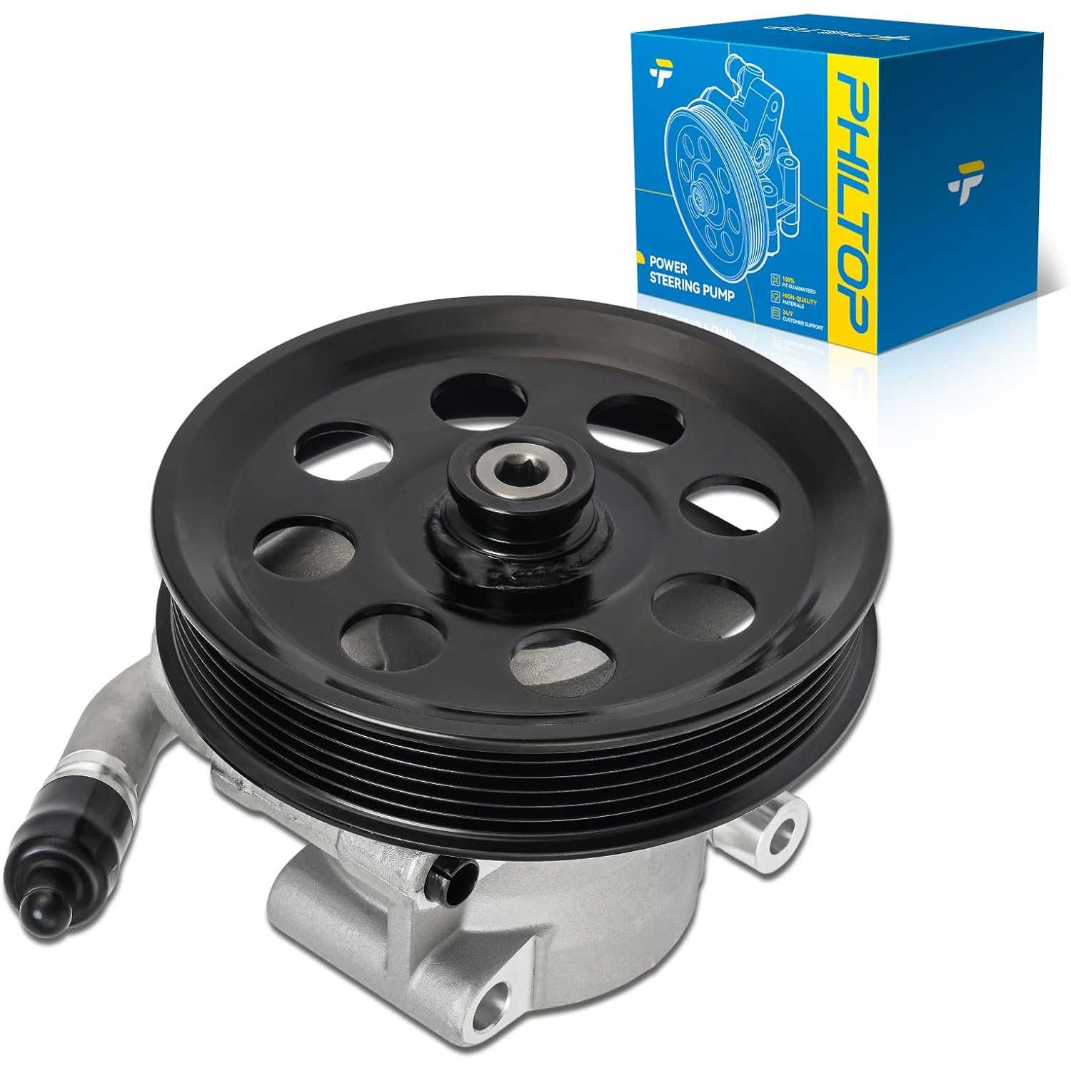 PHILTOP Power Steering Pump 205202, Fit for 2011-2016 F-250 Super Duty 6.2L, 2011-2016 F-350 Super Duty 6.2L, Power Assist Pump