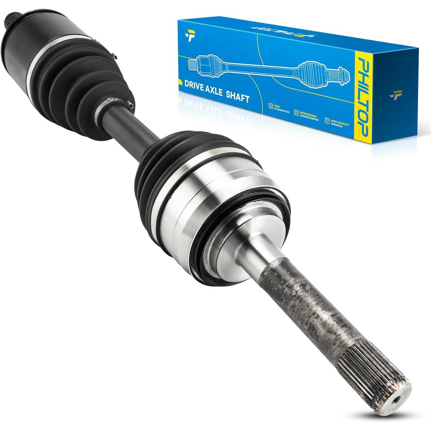 PHILTOP Front Left or Right CV Axle for Toyota Land Cruiser 1999-2000, 665185 CV Axle Shaft 1 PCS